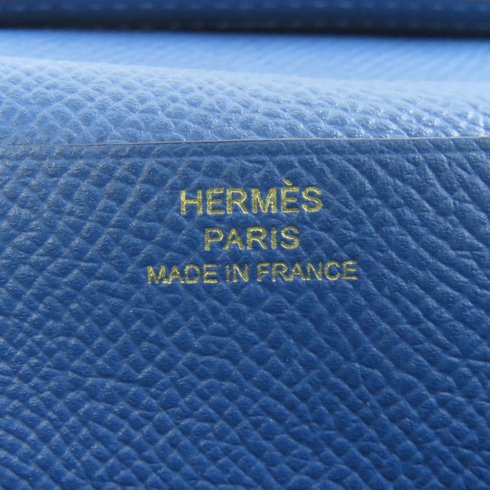 Hermès Béarn, Blue, Leather, wallet