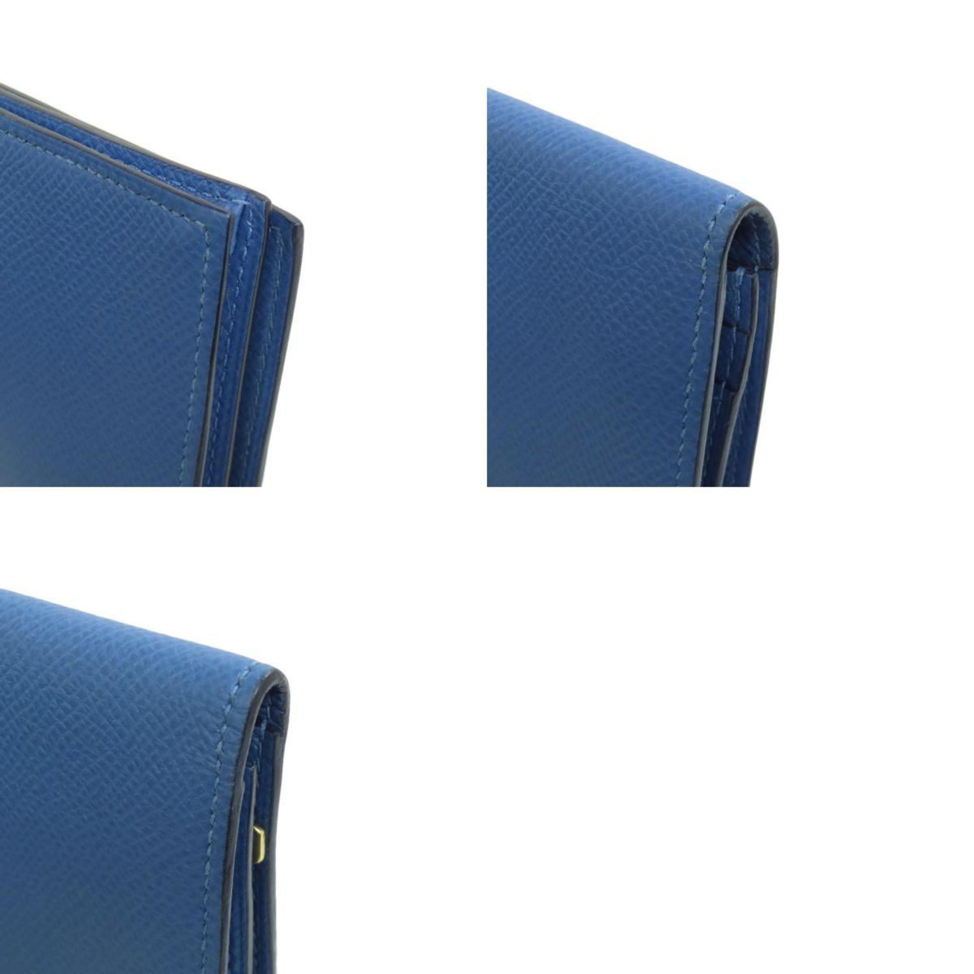 Hermès Béarn, Blue, Leather, wallet