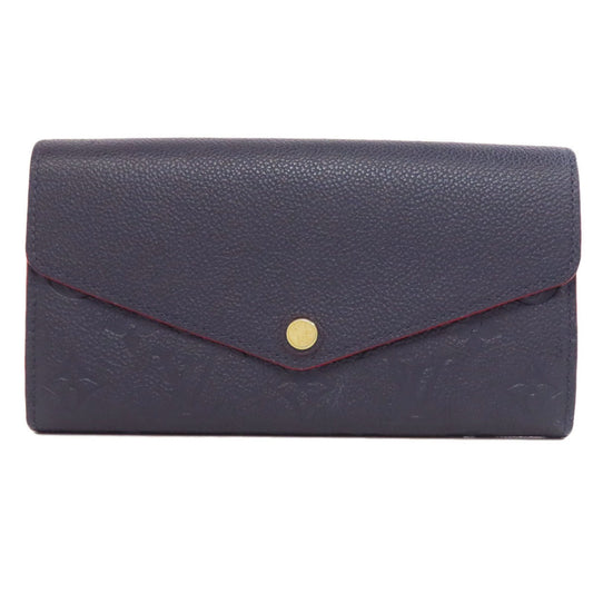 Louis Vuitton Portefeuille Sarah, Navy, Leather, wallet