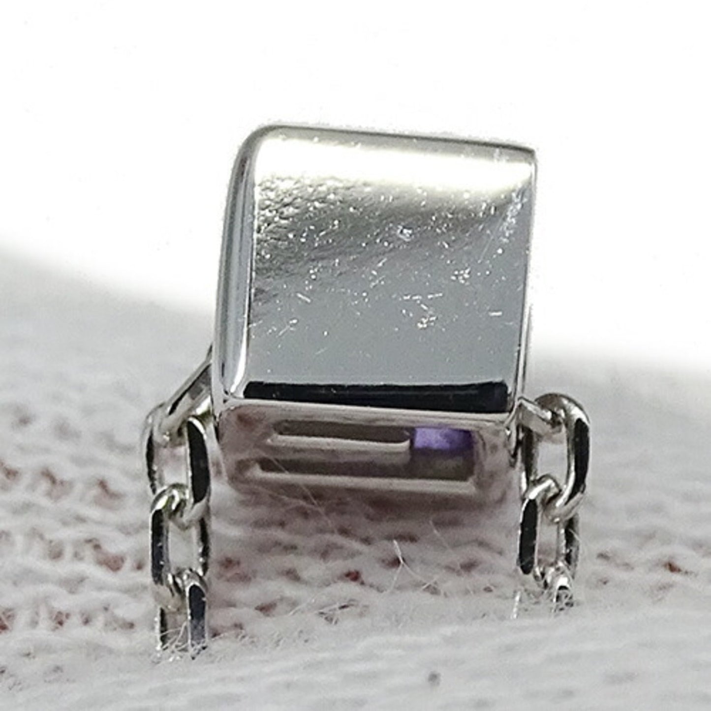 Gucci G cube, Silver, White Gold, necklace