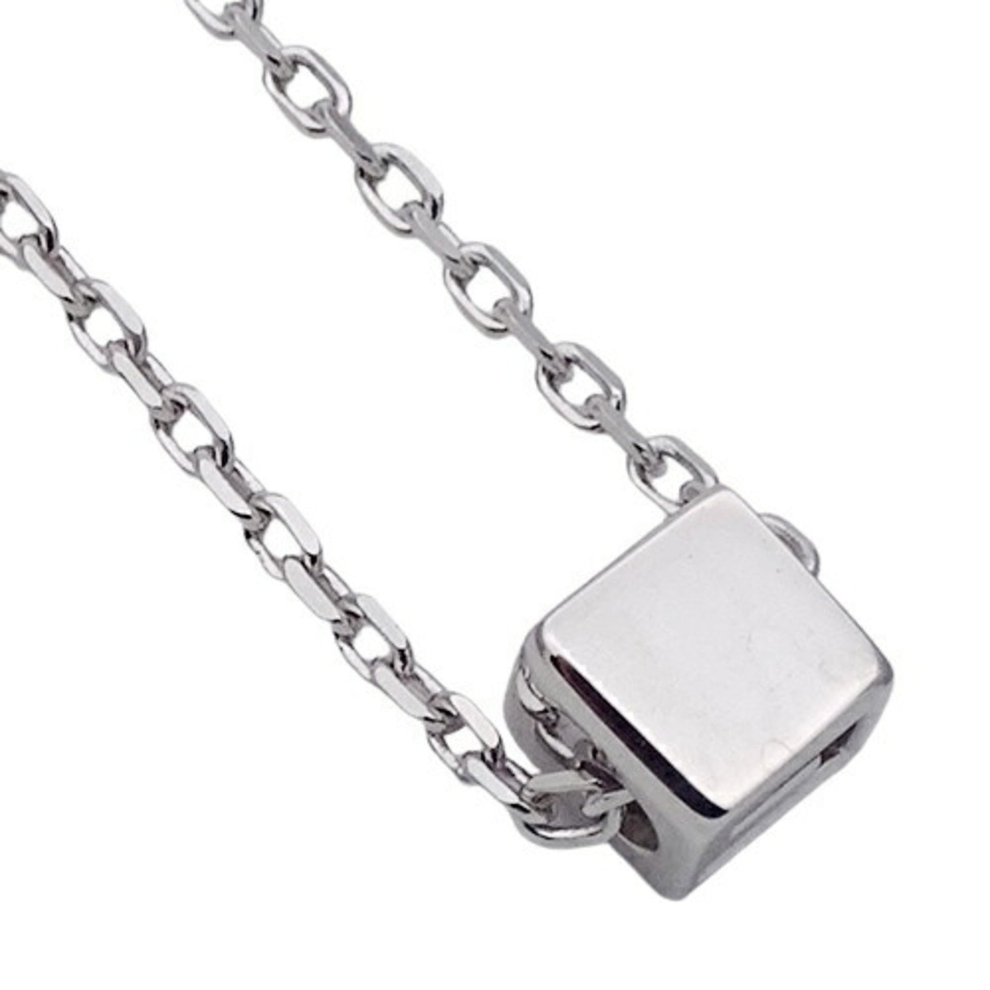 Gucci G cube, Silver, White Gold, necklace