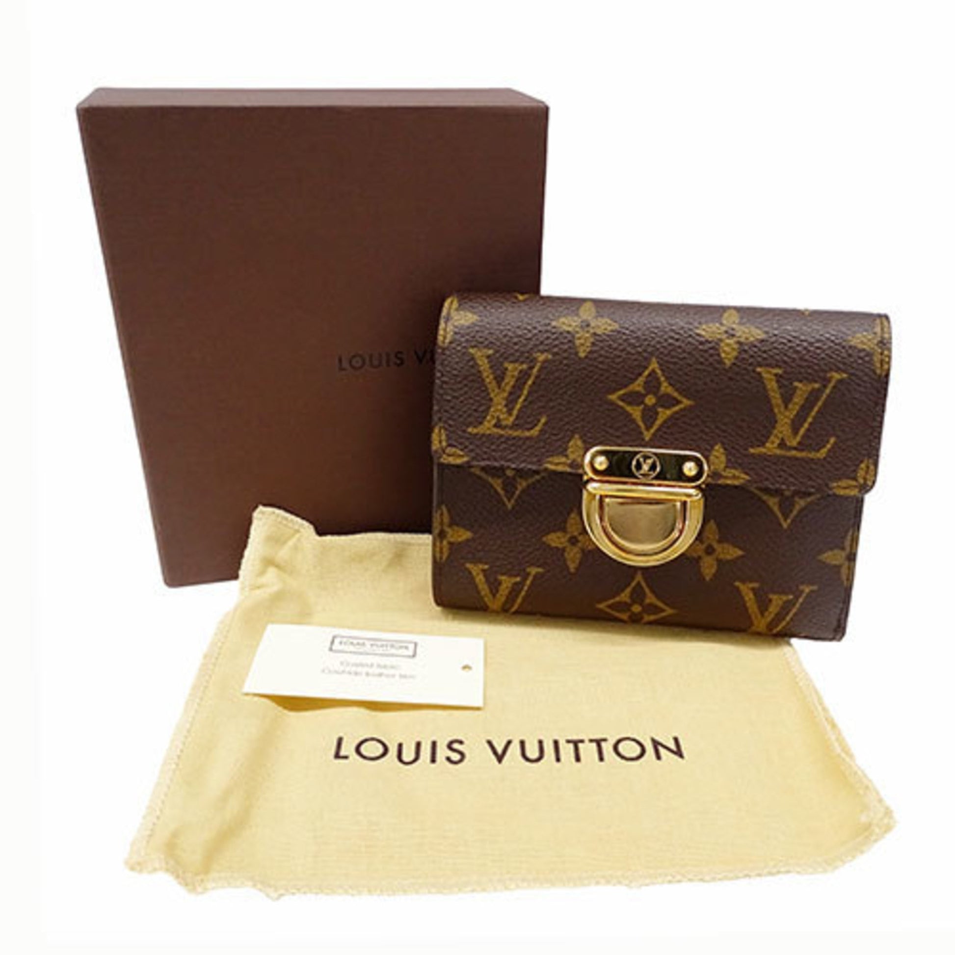 Louis Vuitton Koala, Brown, Canvas, wallet