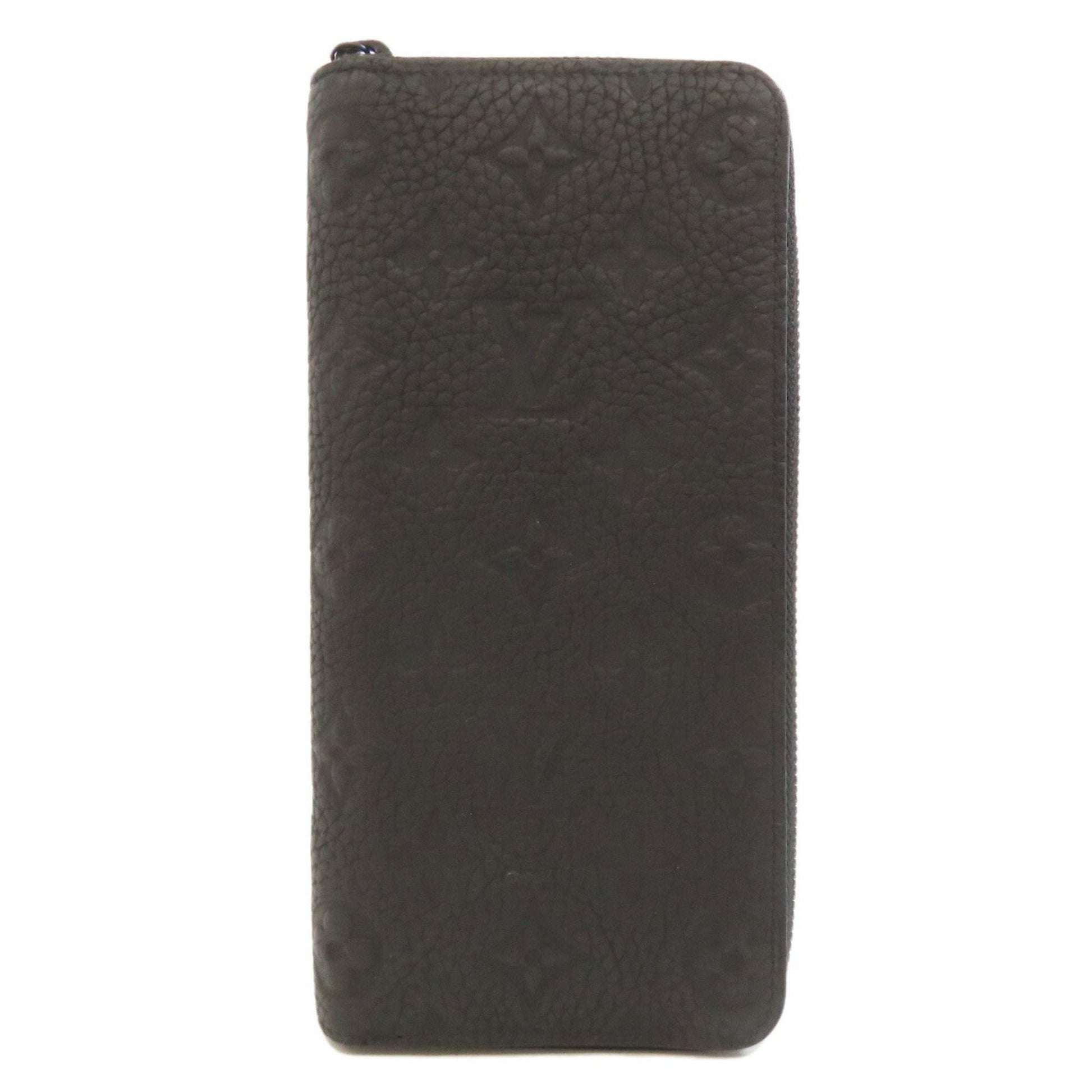 Louis Vuitton Zippy Wallet Vertical, Black, Leather, wallet