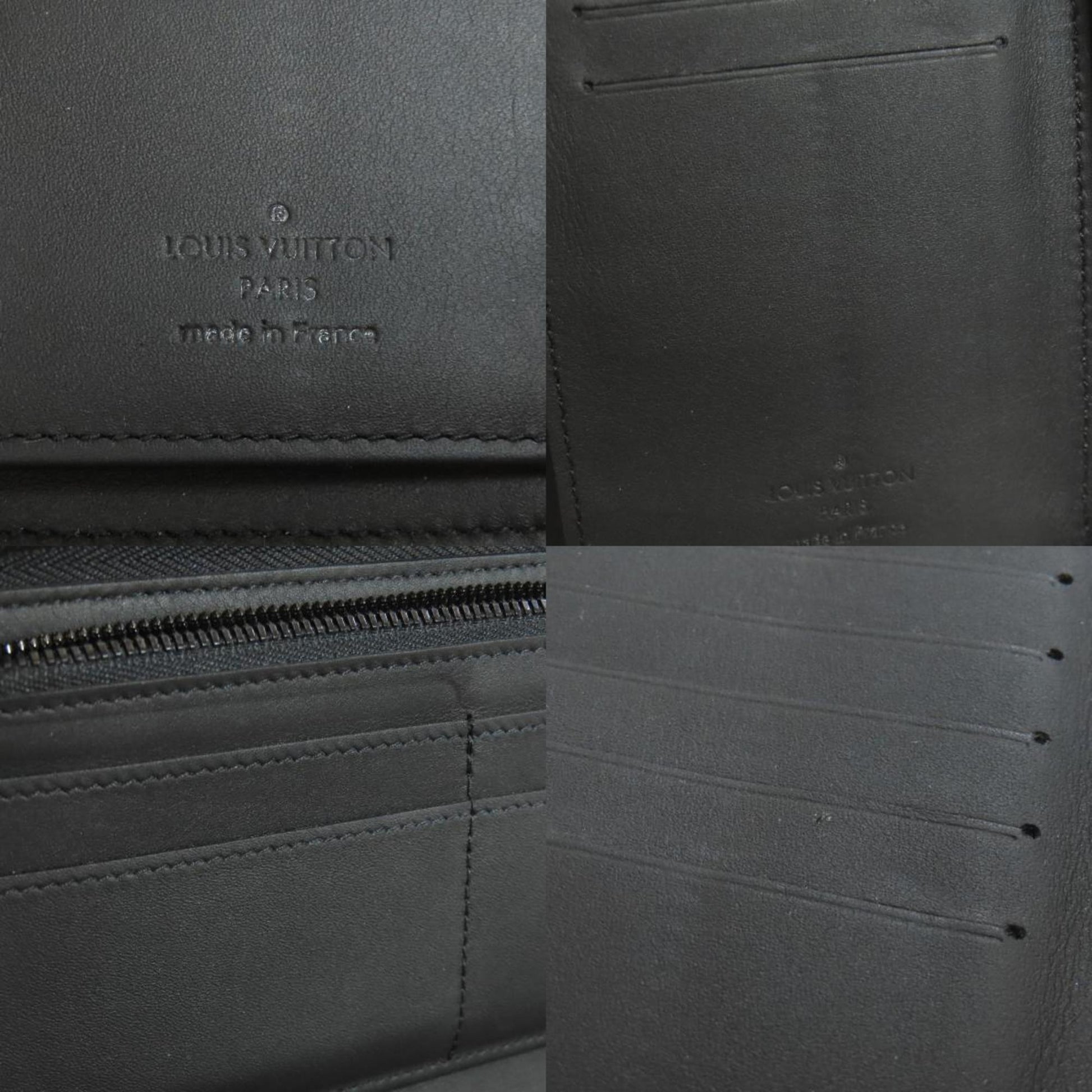 Louis Vuitton Zippy Wallet Vertical, Black, Leather, wallet