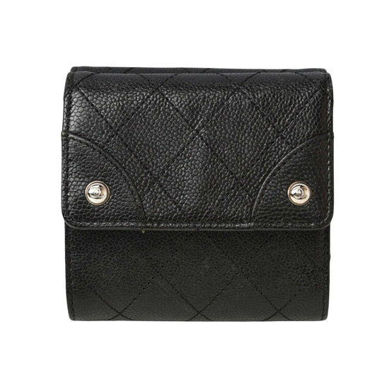 Chanel, Black, Leather, wallet