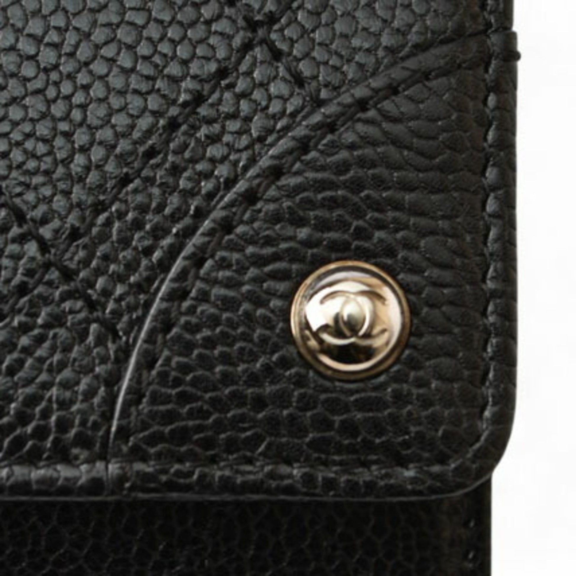 Chanel, Black, Leather, wallet