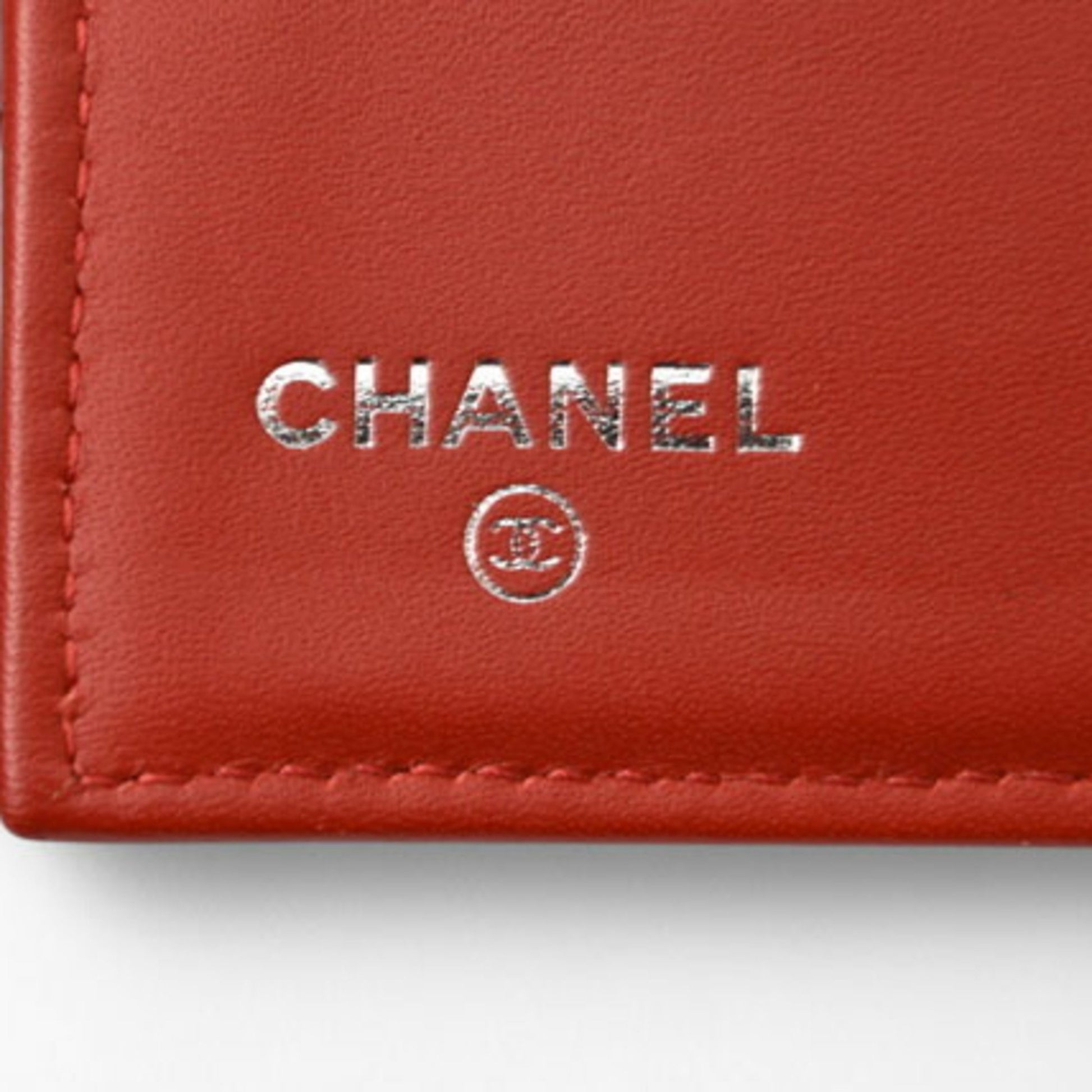 Chanel Matelassé, Red, Leather, wallet