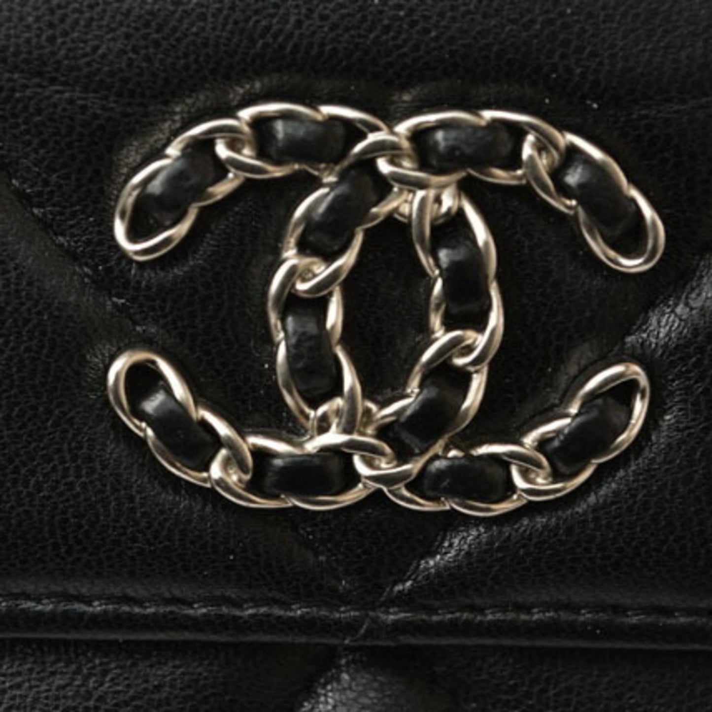 Chanel, Black, Leather, wallet