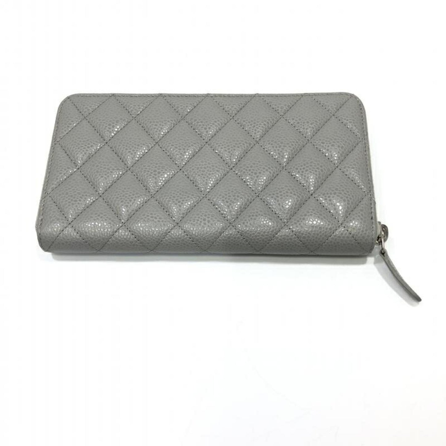 Chanel Matelassé, Grey, Leather, wallet