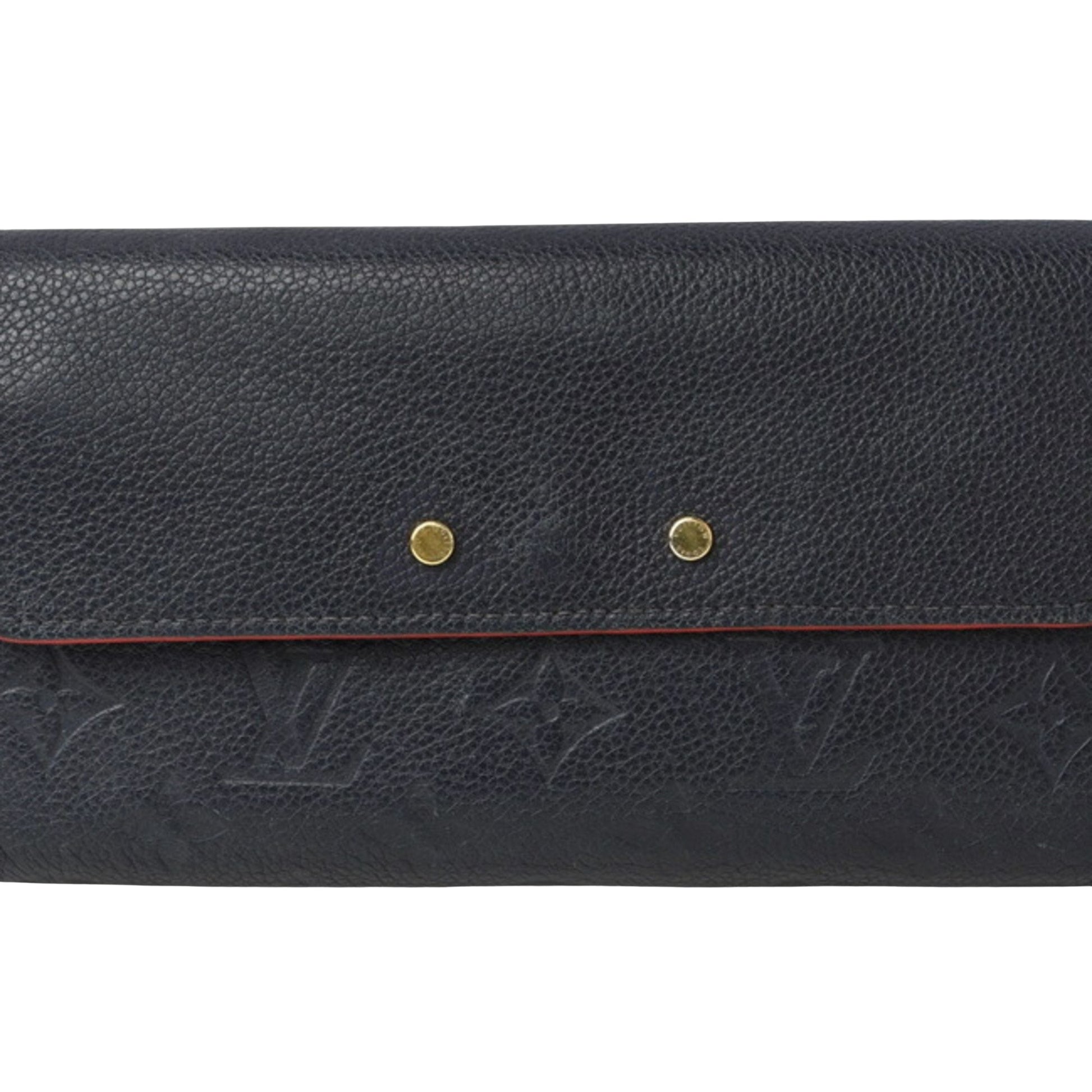 Louis Vuitton Pont Neuf, Navy, Leather, wallet