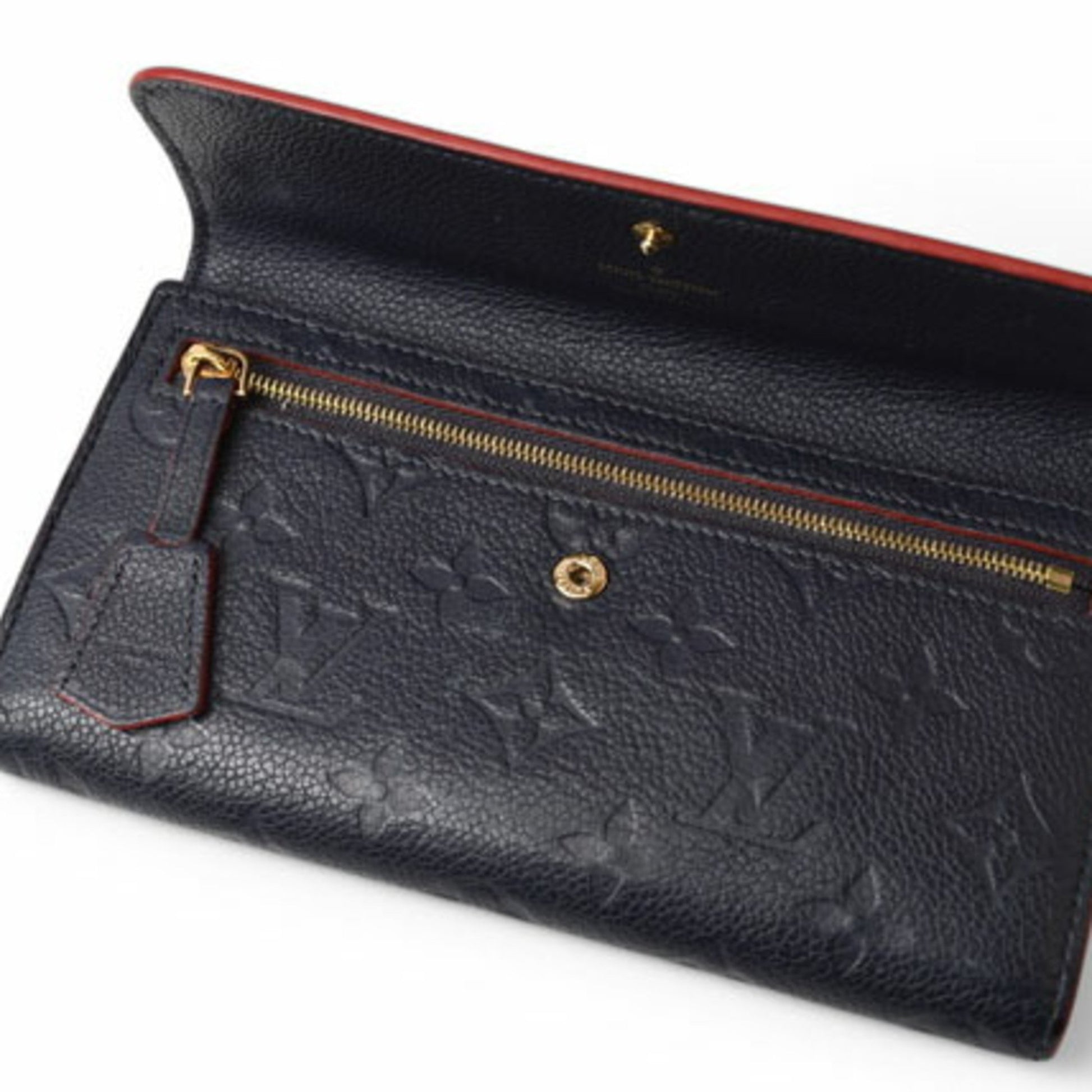 Louis Vuitton Pont Neuf, Navy, Leather, wallet