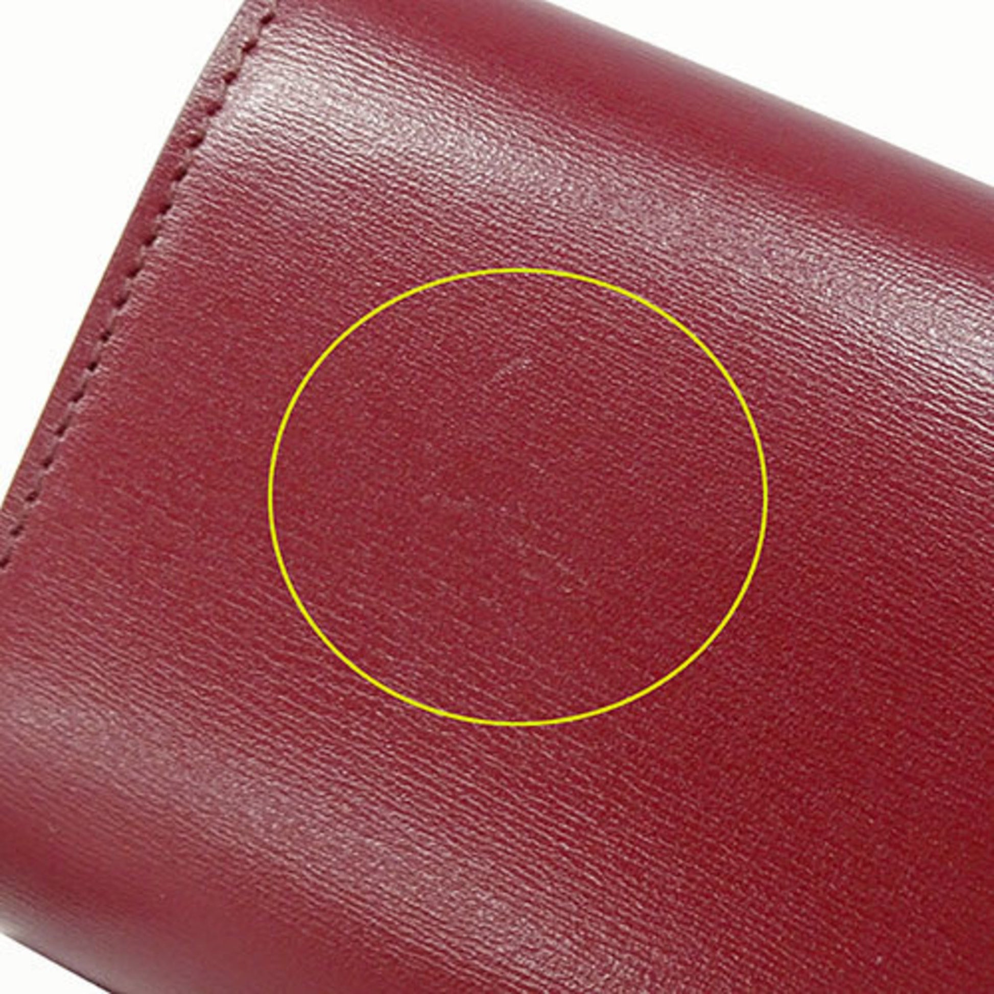 Céline Triomphe, Burgundy, Leather, wallet