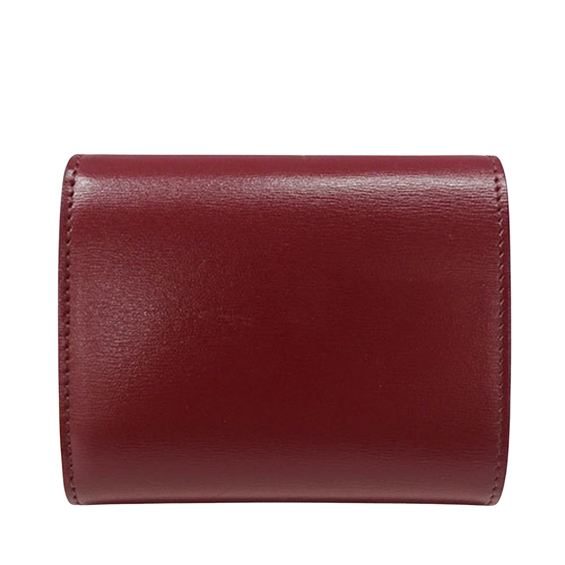 Céline Triomphe, Burgundy, Leather, wallet