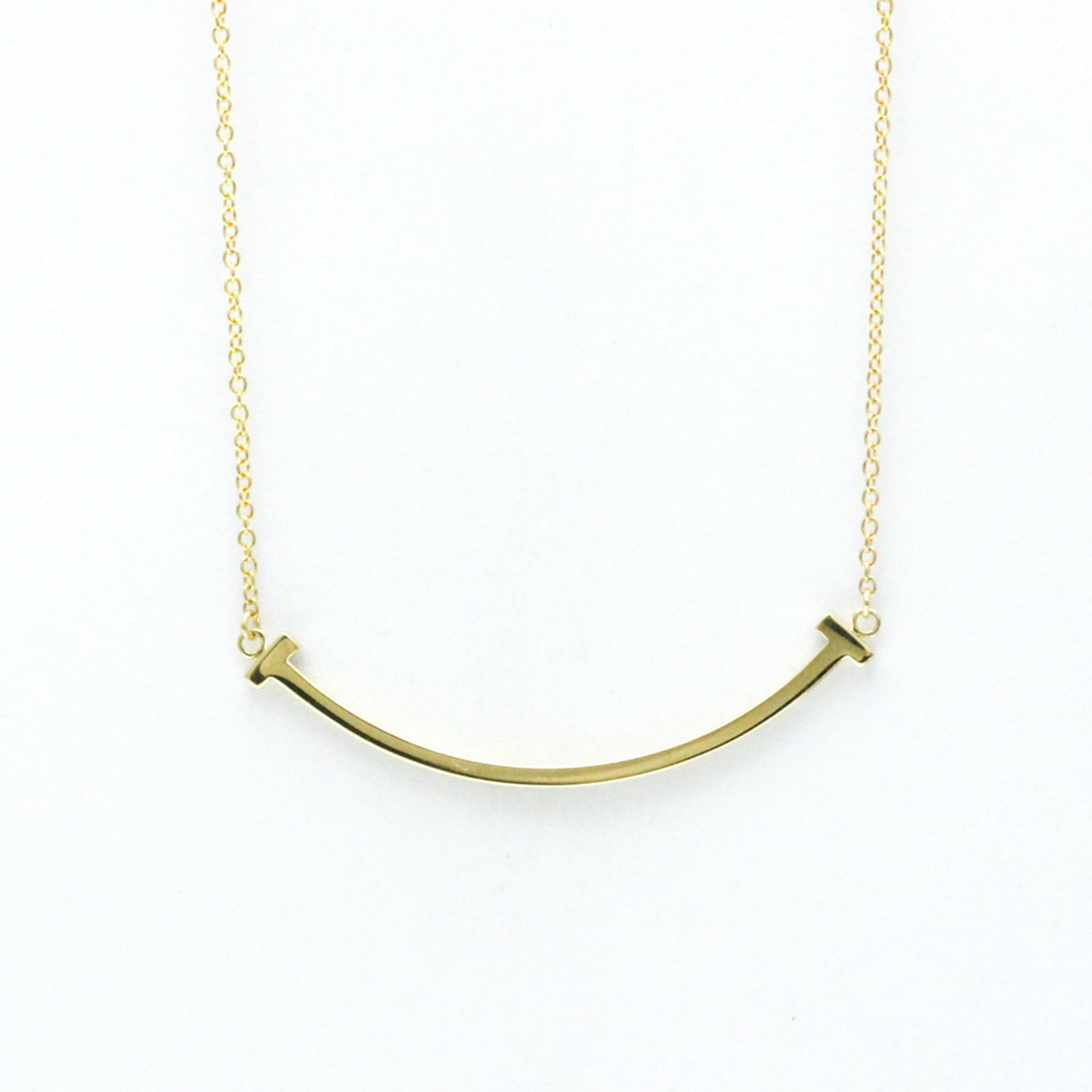 Tiffany & Co T Smile, Gold, Yellow Gold, necklace