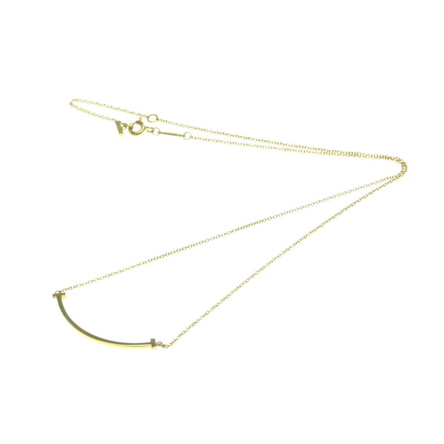 Tiffany & Co T Smile, Gold, Yellow Gold, necklace