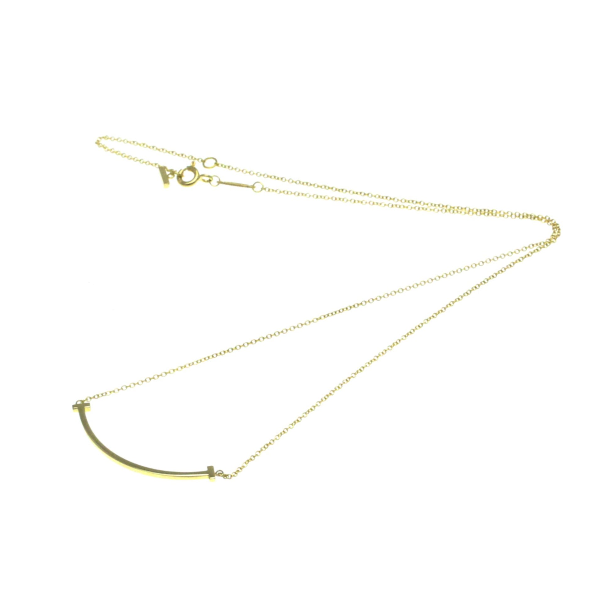 Tiffany & Co T Smile, Gold, Yellow Gold, necklace