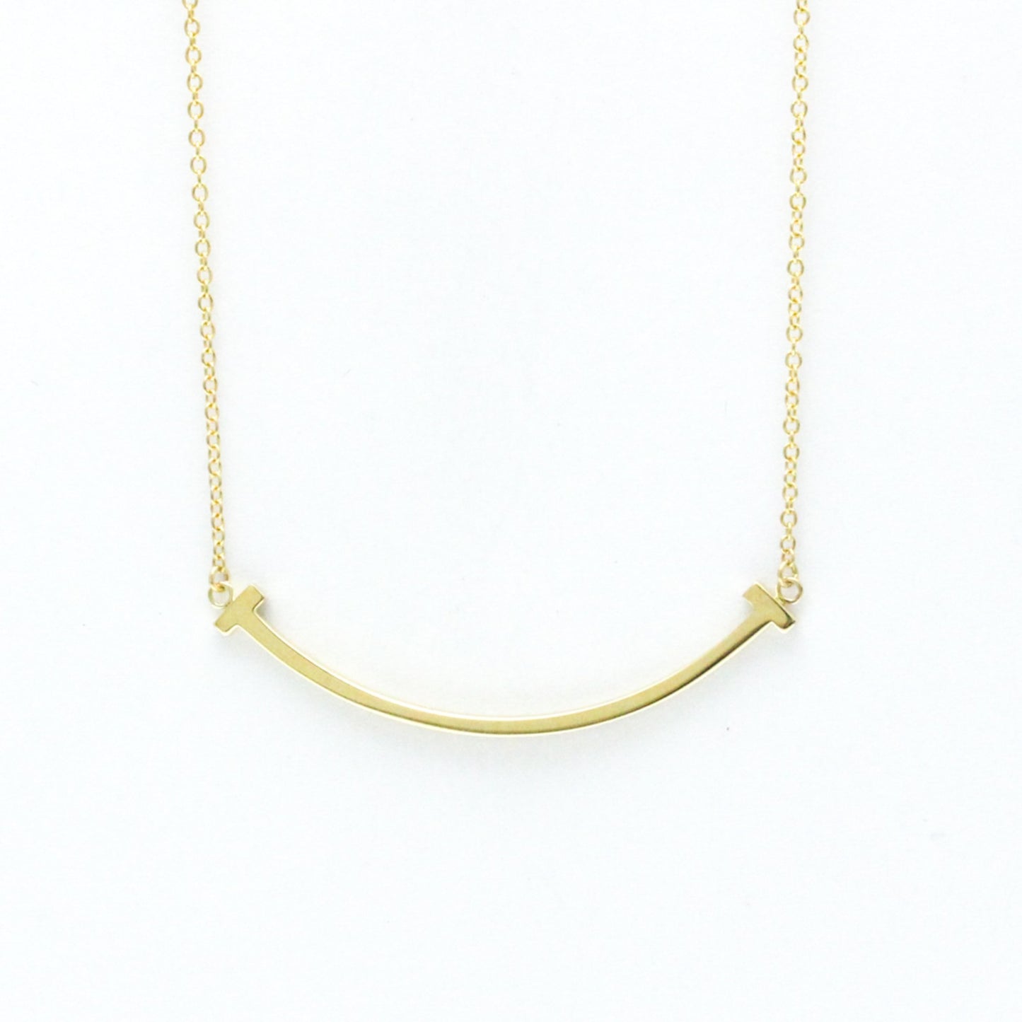 Tiffany & Co T Smile, Gold, Yellow Gold, necklace