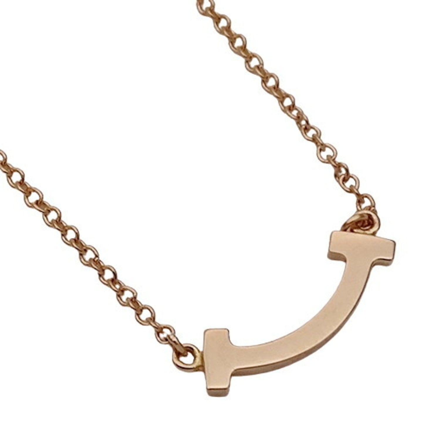 Tiffany & Co T Smile, Gold, Rose Gold, necklace