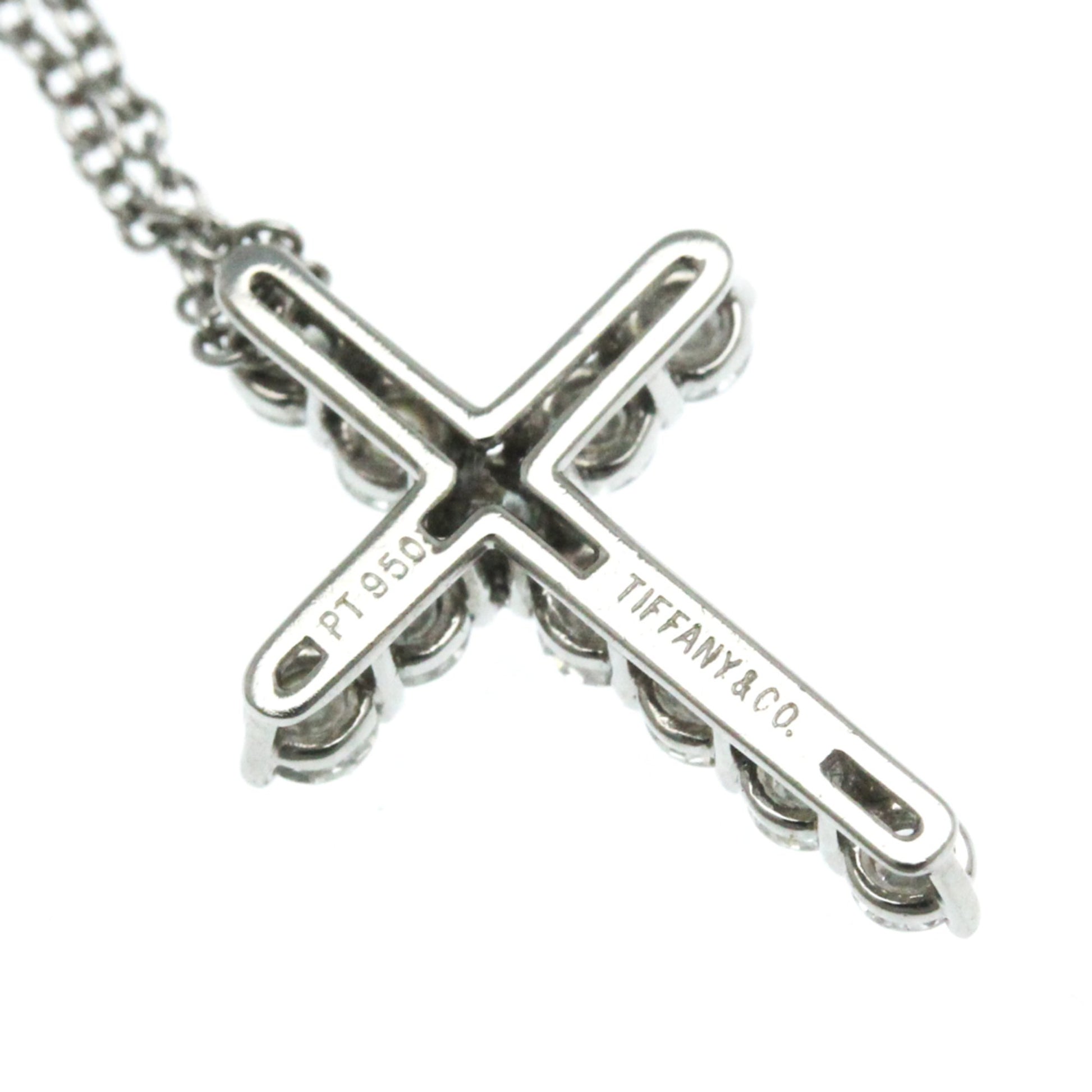 Tiffany & Co Croix, Silver, Platinum, necklace