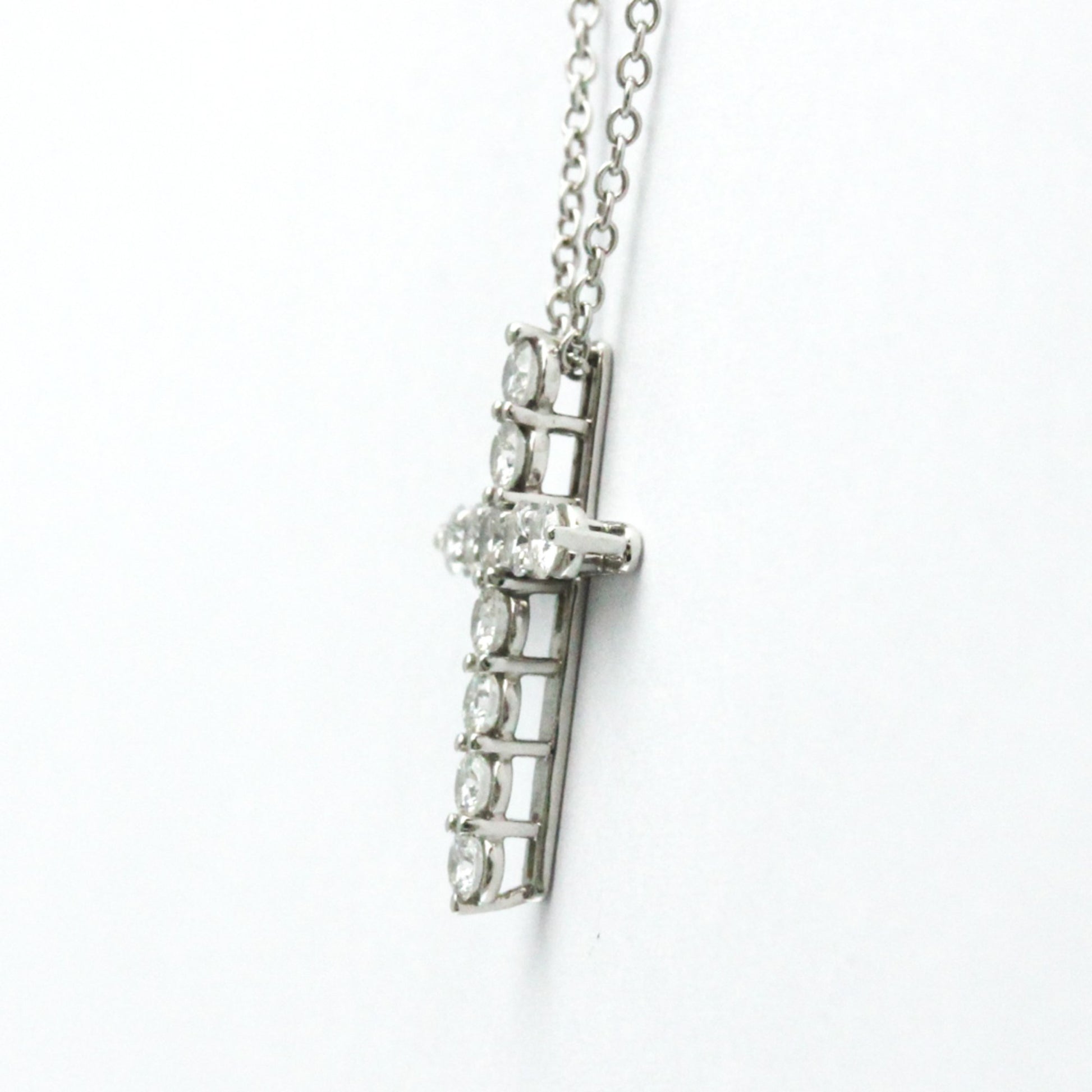 Tiffany & Co Croix, Silver, Platinum, necklace