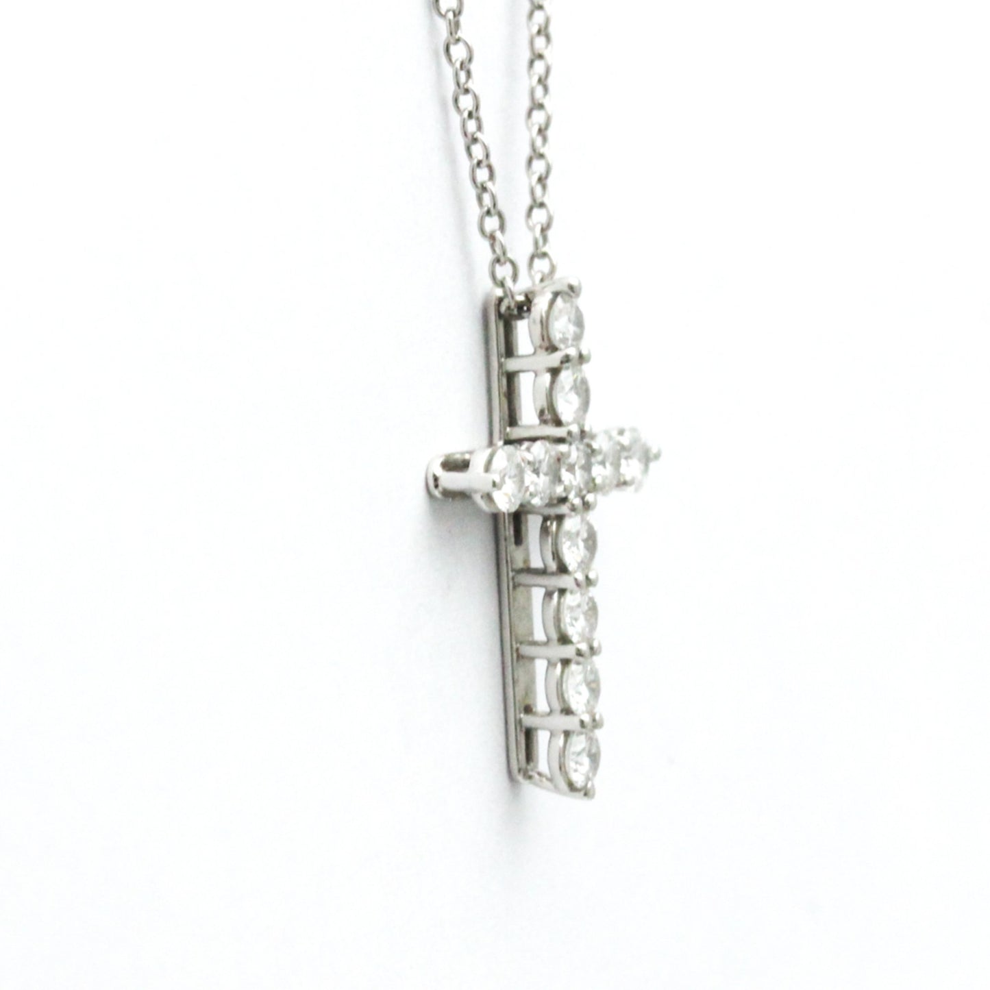 Tiffany & Co Croix, Silver, Platinum, necklace