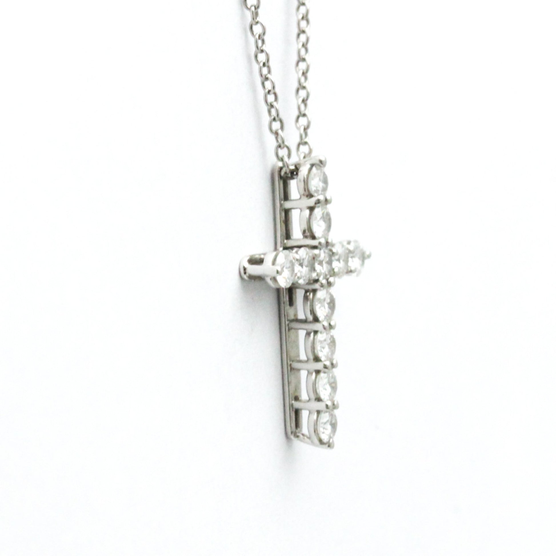 Tiffany & Co Croix, Silver, Platinum, necklace