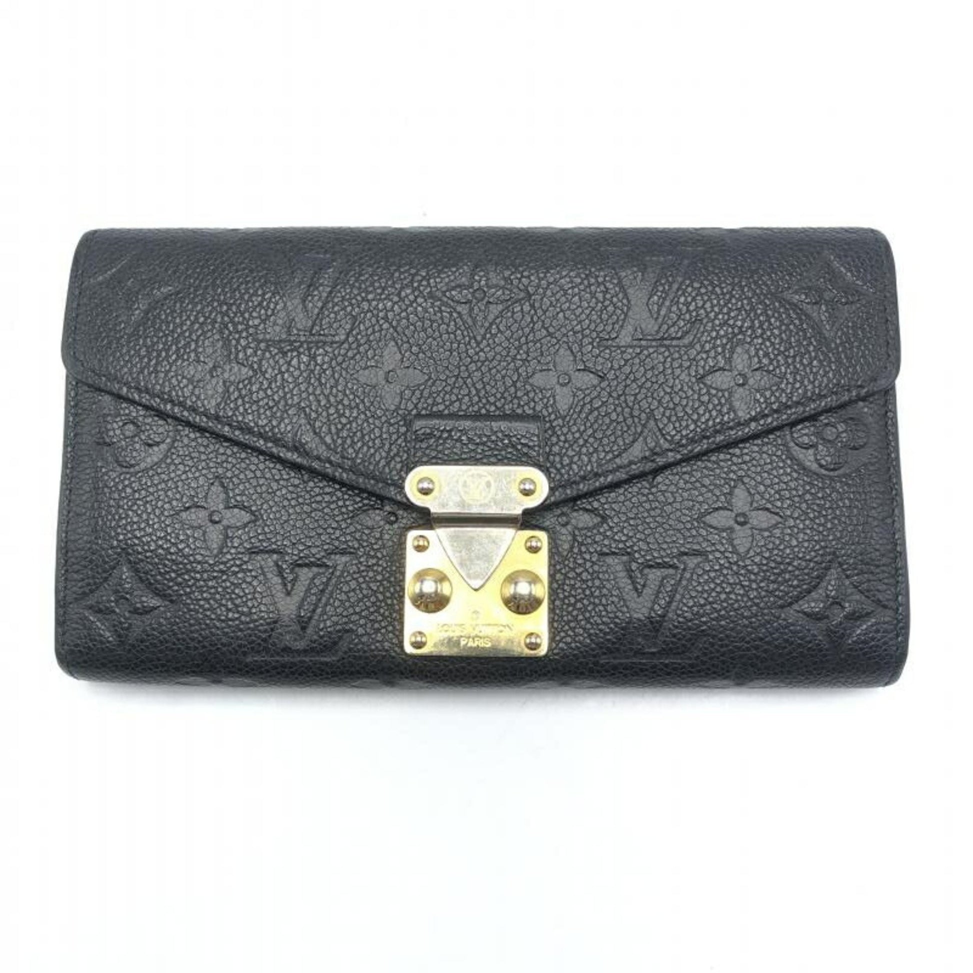 Louis Vuitton Metis, Black, Leather, wallet