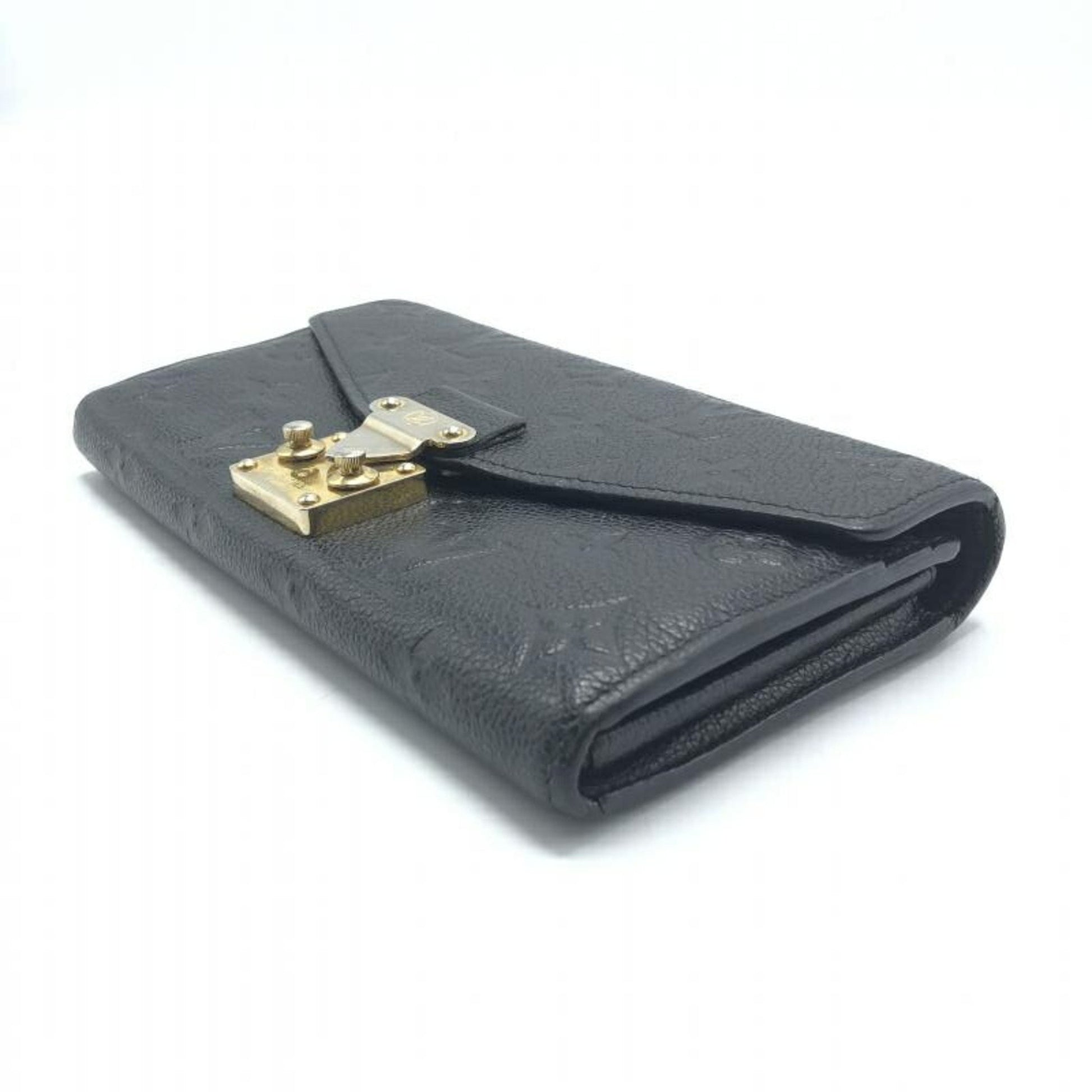 Louis Vuitton Metis, Black, Leather, wallet