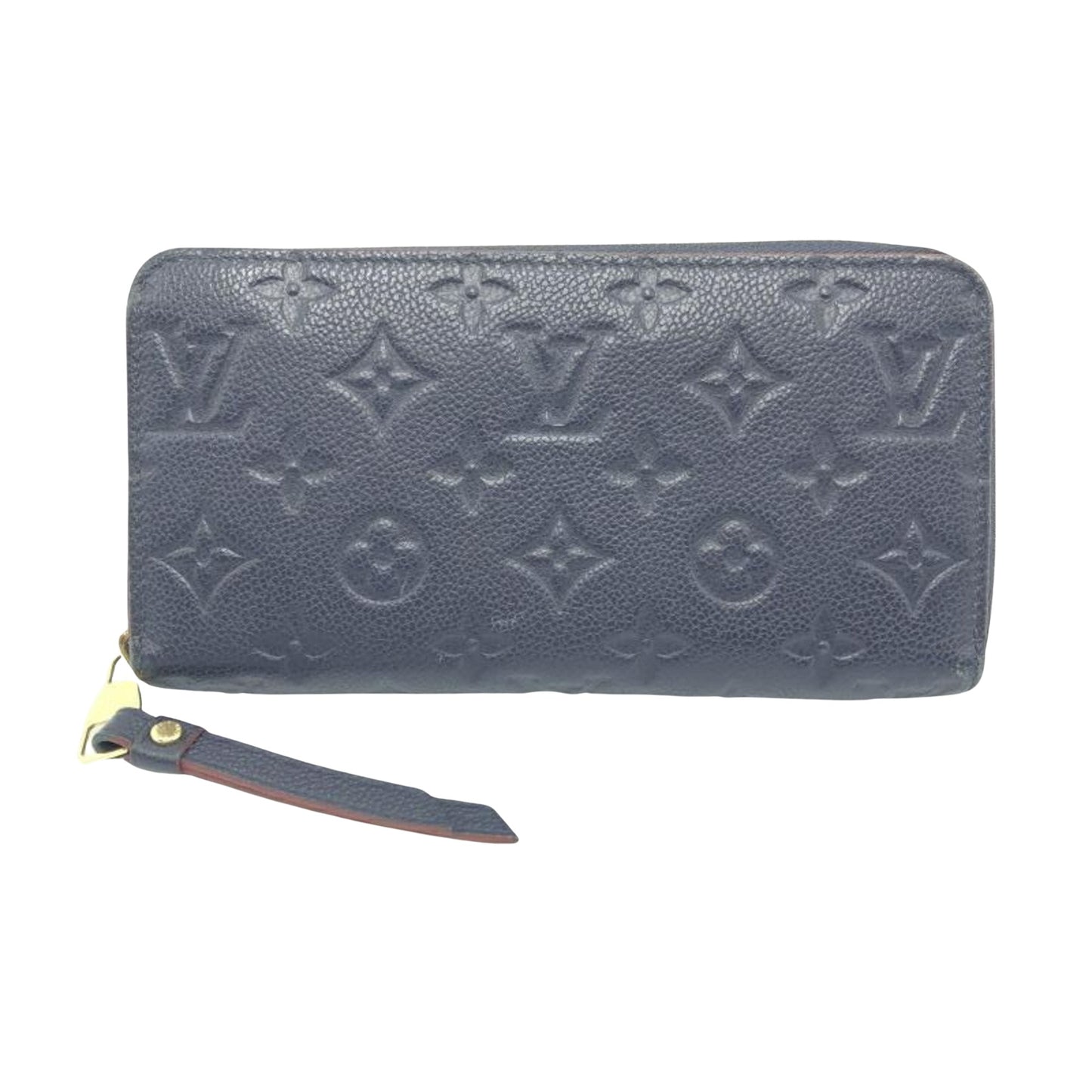 Louis Vuitton Zippy wallet, Navy, Leather, wallet