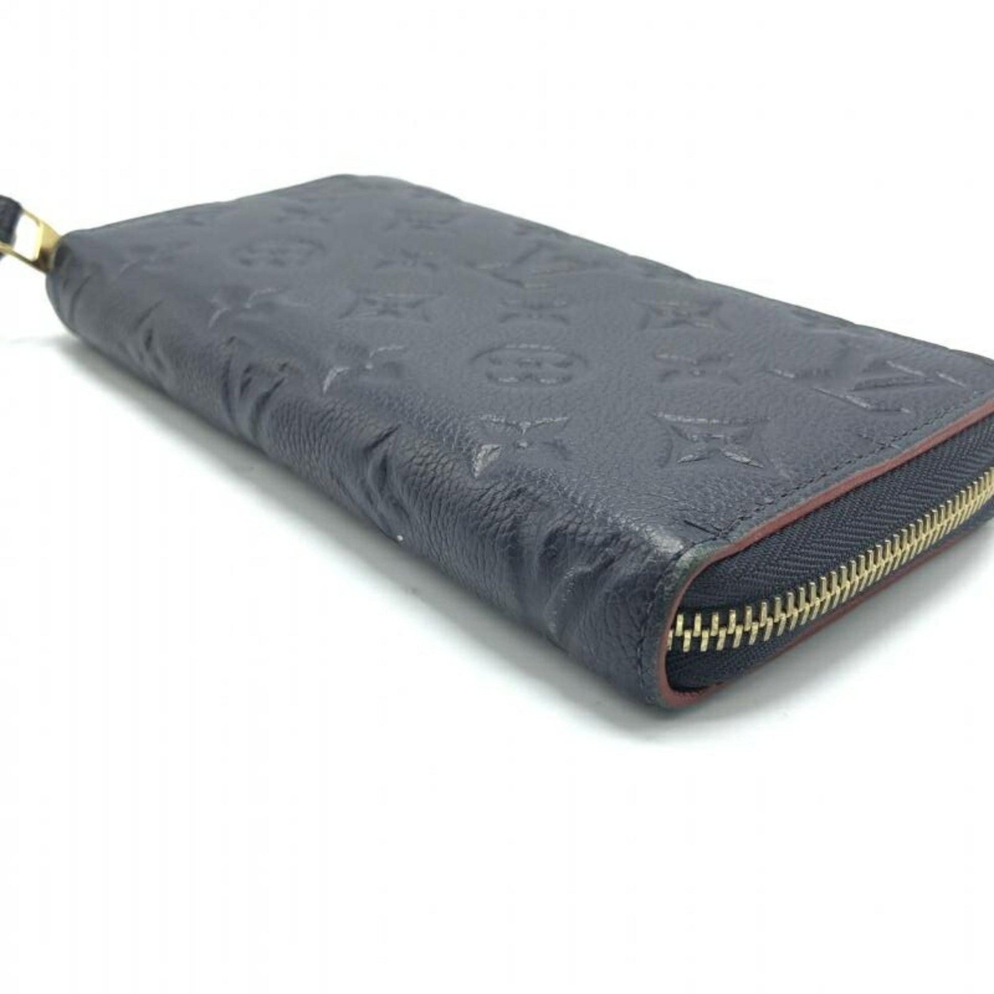 Louis Vuitton Zippy wallet, Navy, Leather, wallet