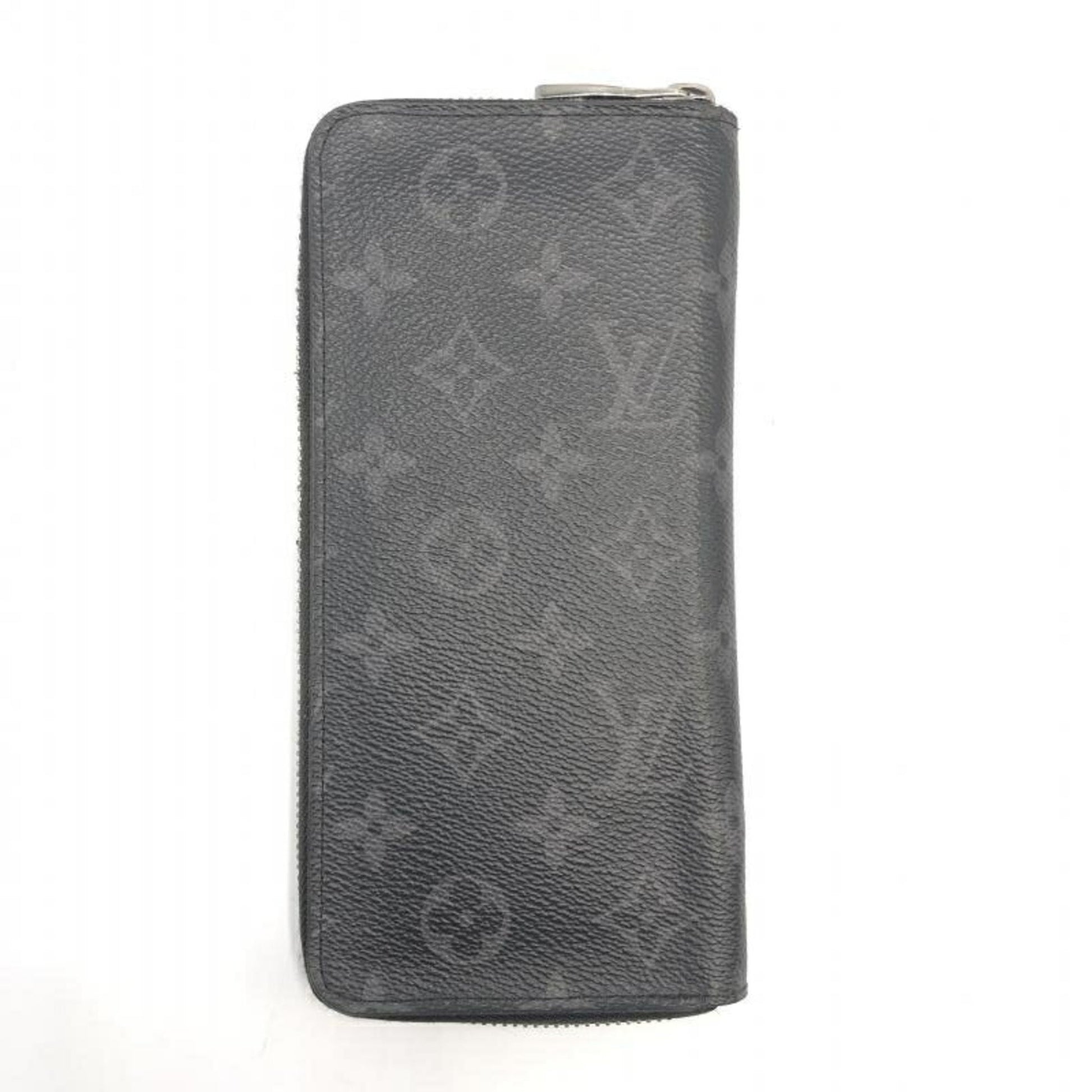 Louis Vuitton Zippy Wallet Vertical, Black, Canvas, wallet