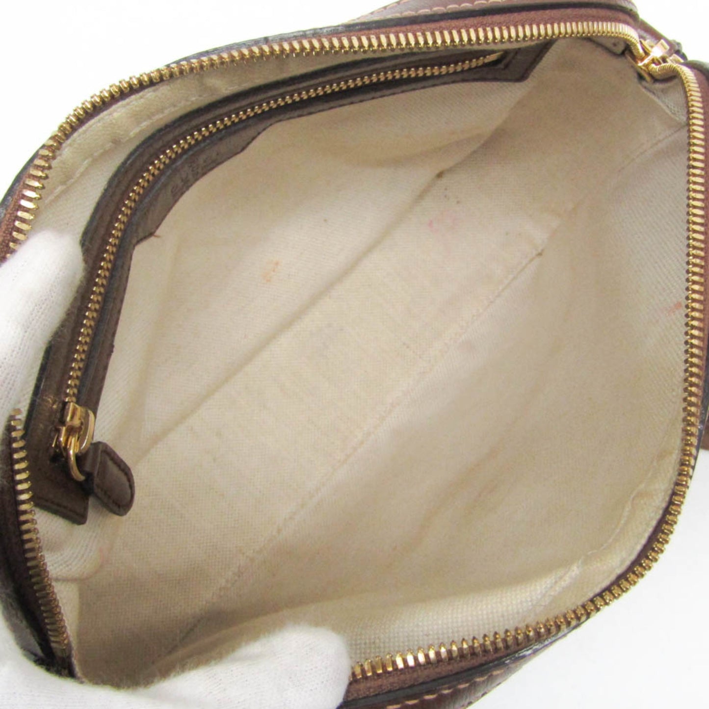 Gucci Interlocking, Beige, Canvas, shoulder