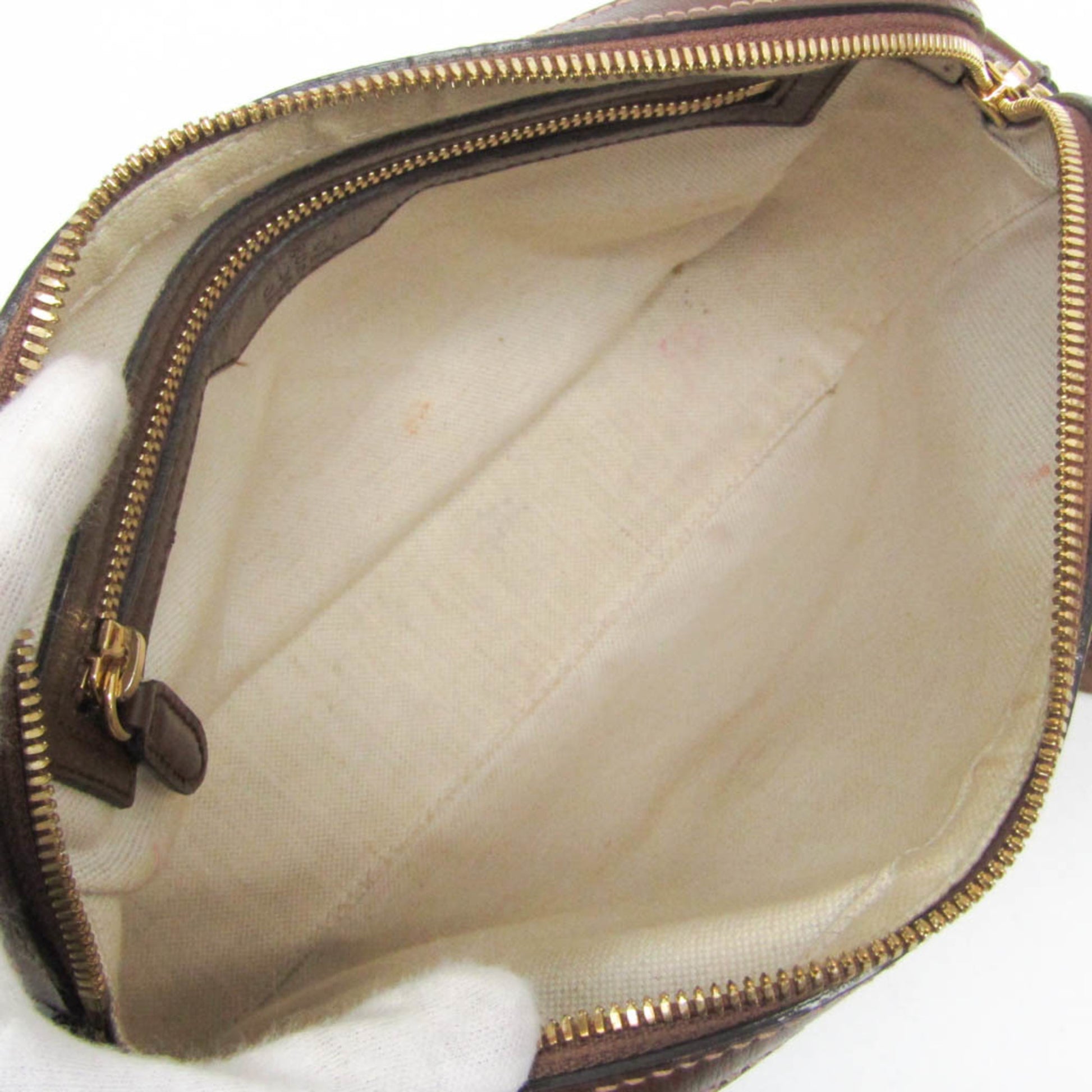 Gucci Interlocking, Beige, Canvas, shoulder