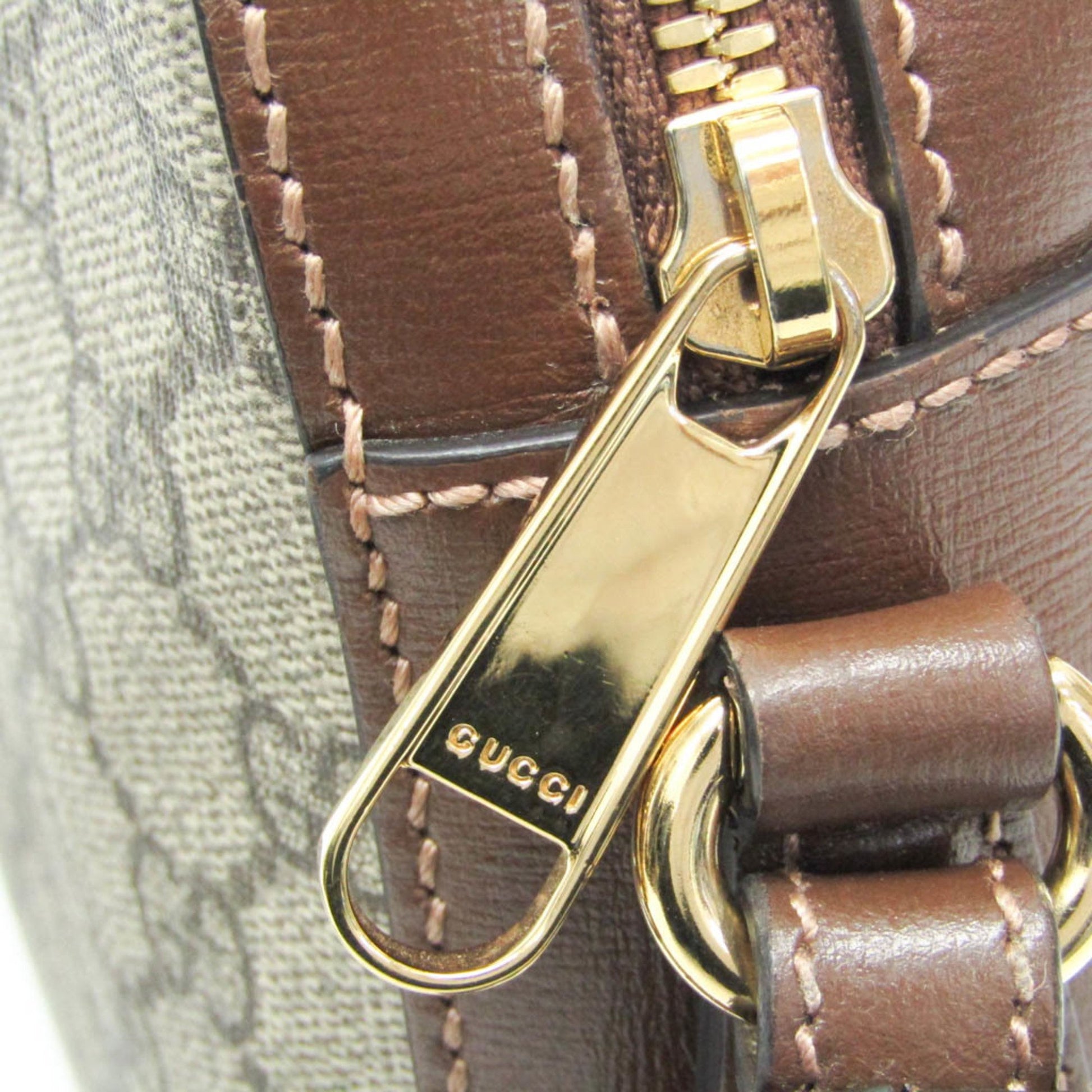 Gucci Interlocking, Beige, Canvas, shoulder