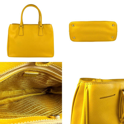 Prada Galleria, Yellow, Leather, handbag