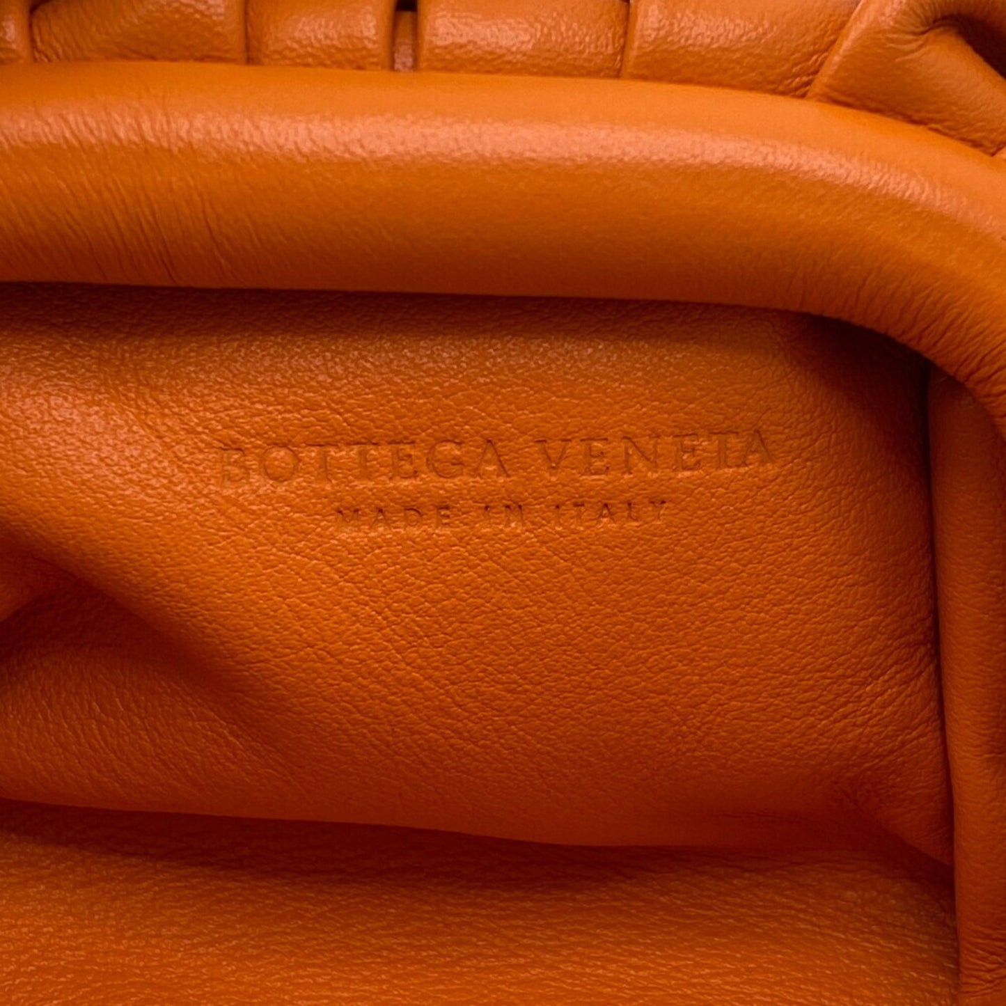 Bottega Veneta The pouch, Orange, Leather, wallet