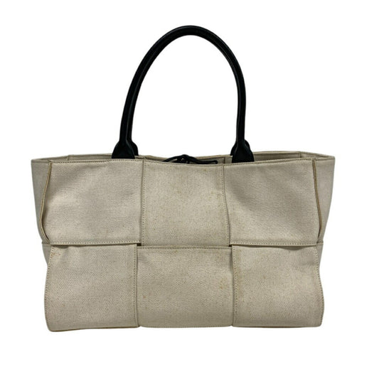 Bottega Veneta Arco, Beige, Canvas, tote