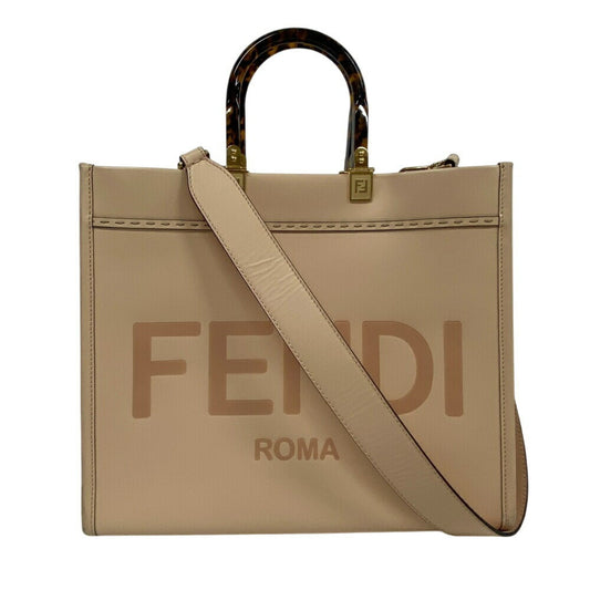 Fendi Sunshine, Pink, Leather, handbag