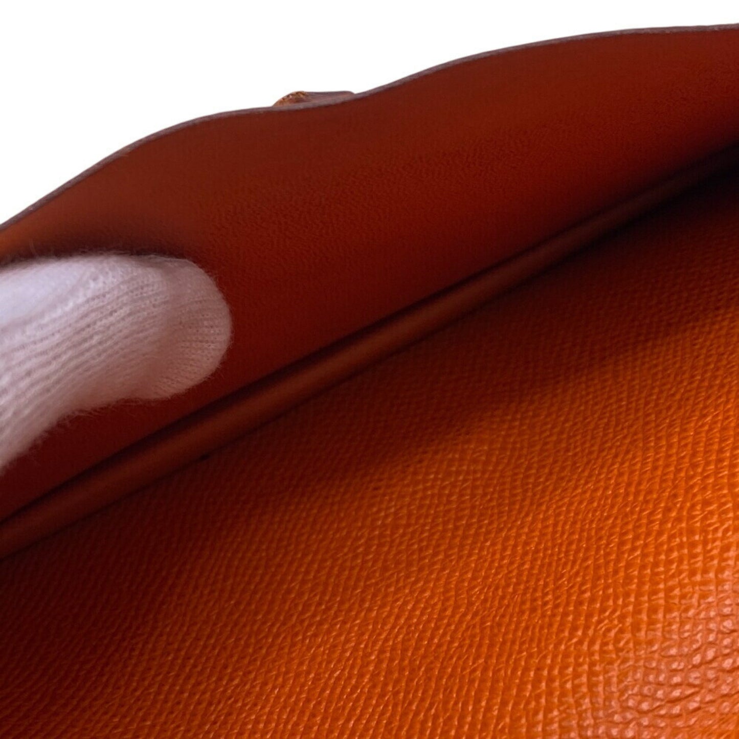 Hermès Béarn, Orange, Leather, wallet