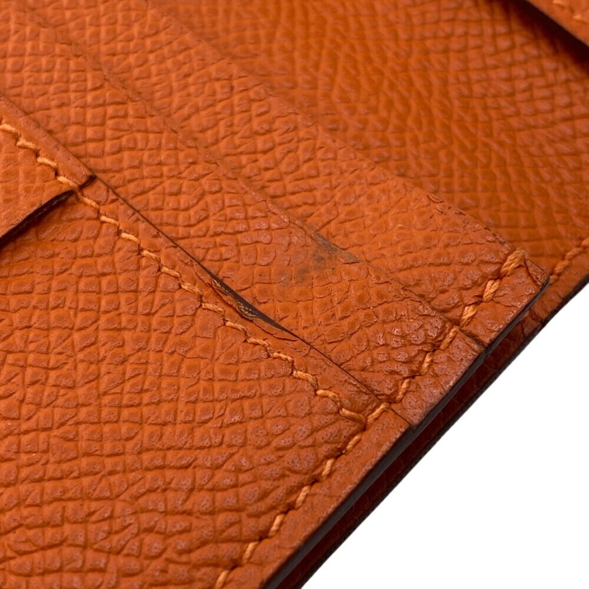 Hermès Béarn, Orange, Leather, wallet