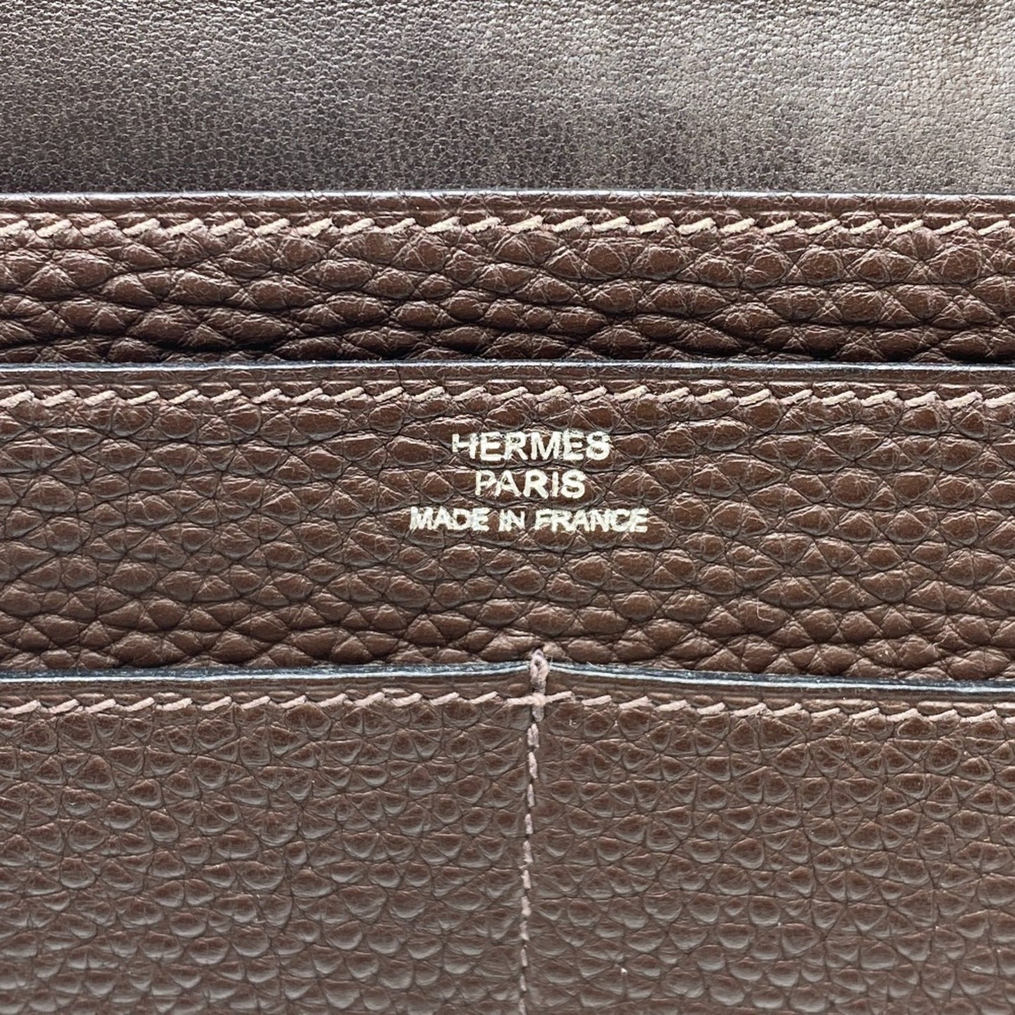 Hermès Dogon, Brown, Leather, wallet