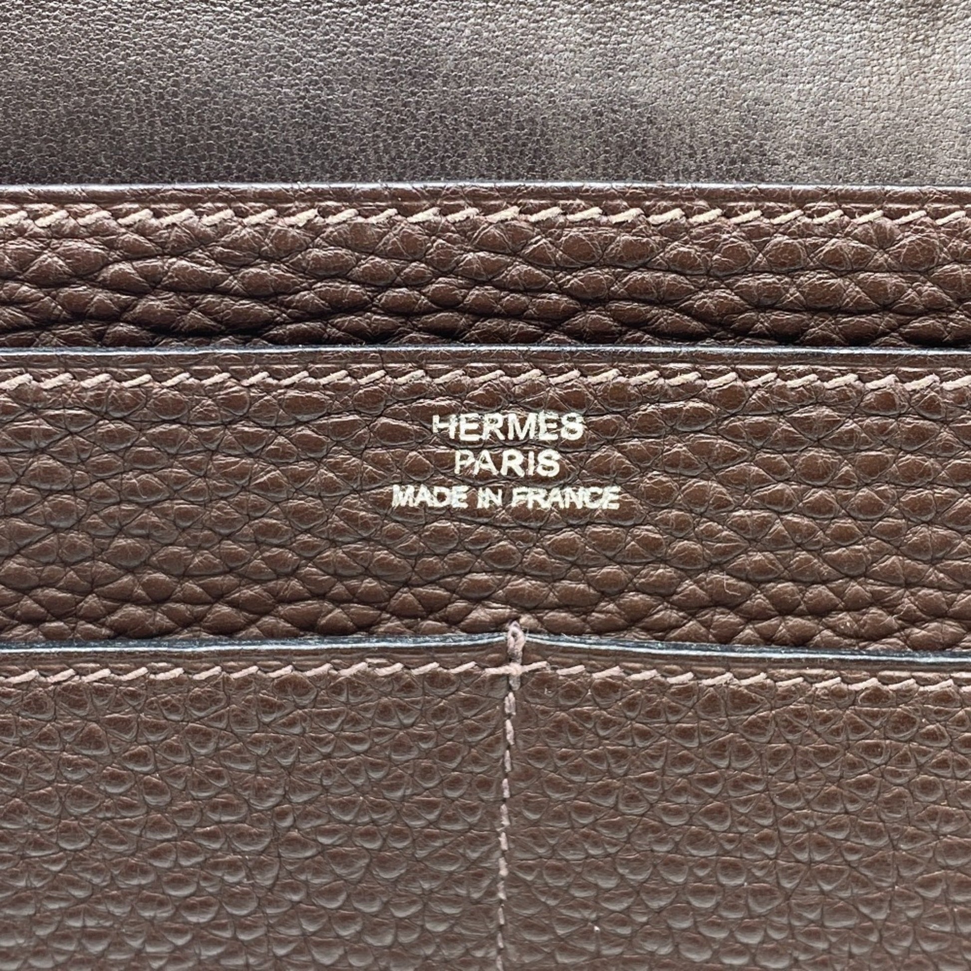 Hermès Dogon, Brown, Leather, wallet