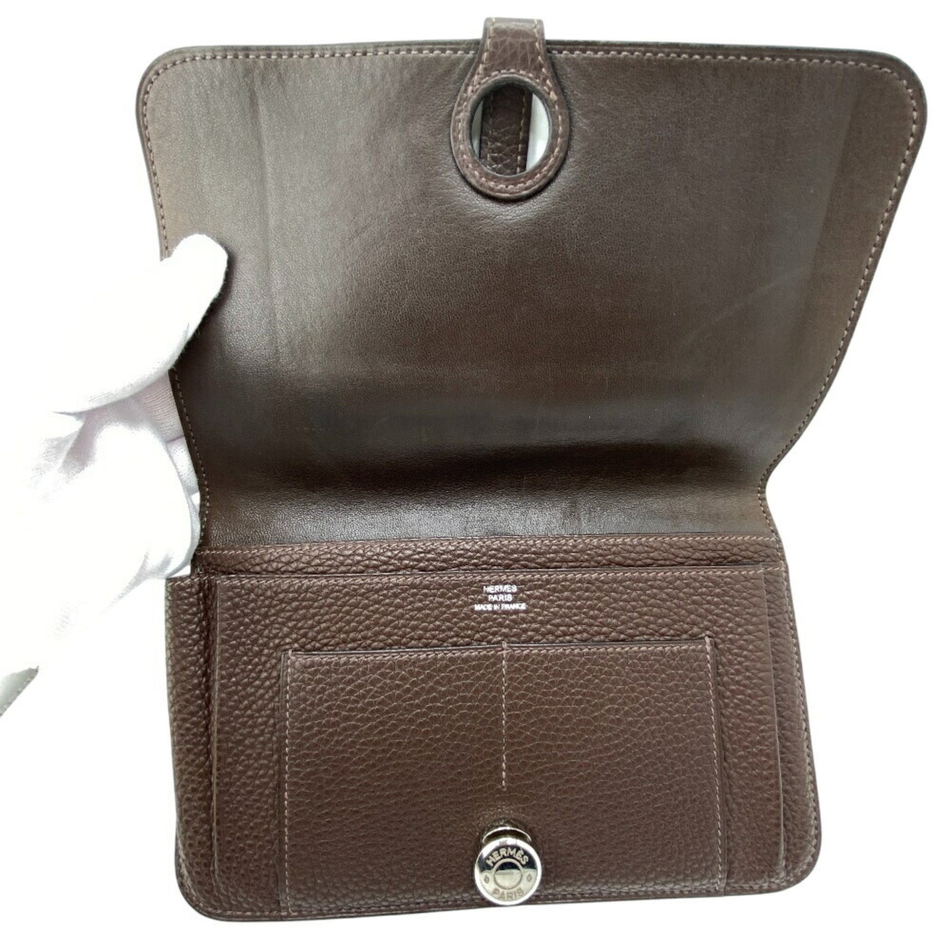 Hermès Dogon, Brown, Leather, wallet