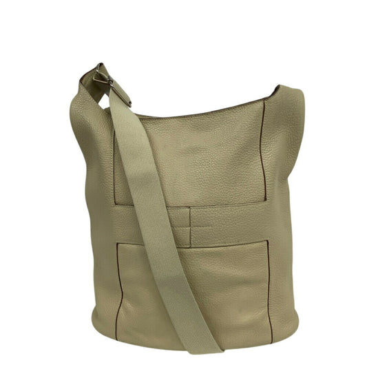 Hermès Goodnews, Beige, Leather, shoulder
