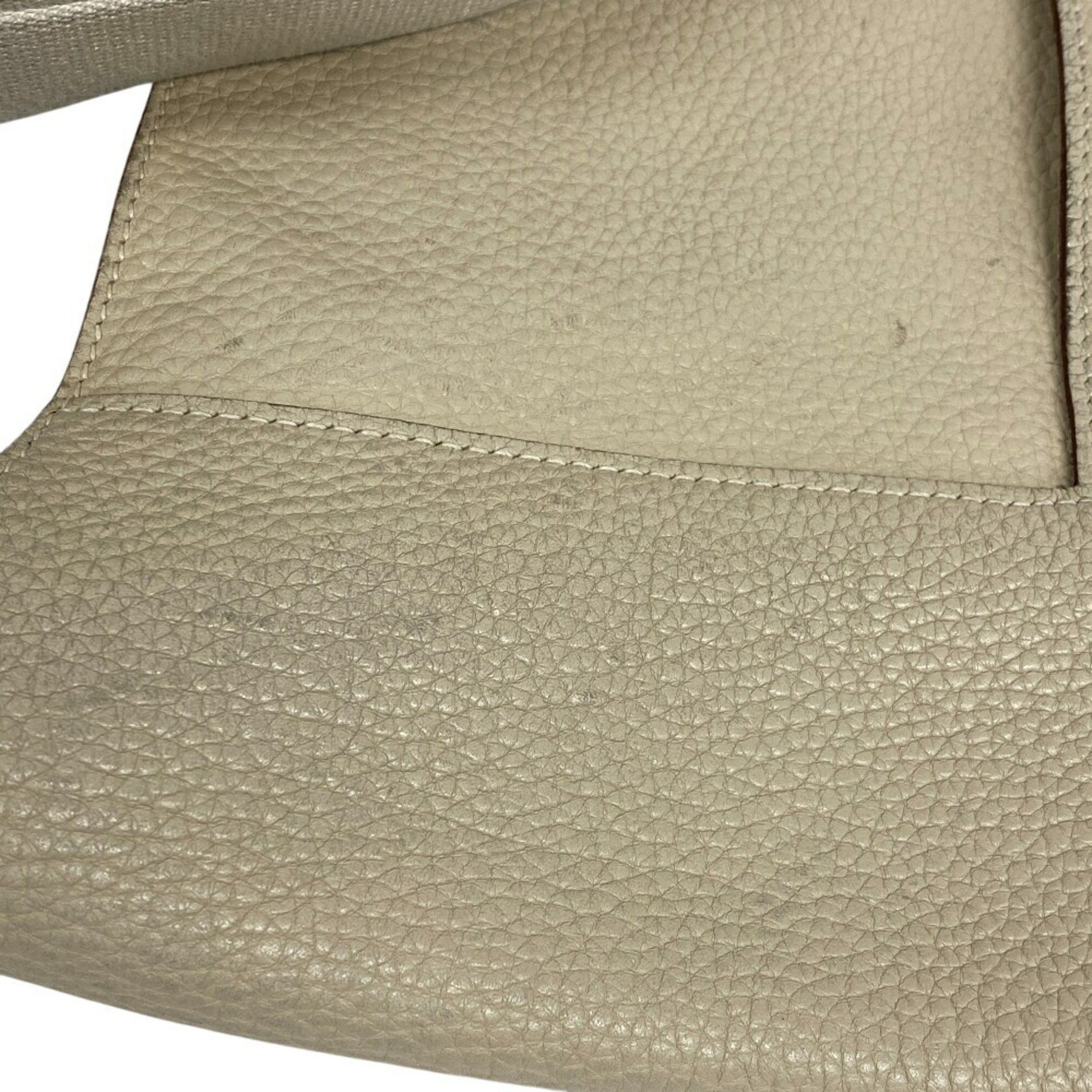 Hermès Goodnews, Beige, Leather, shoulder