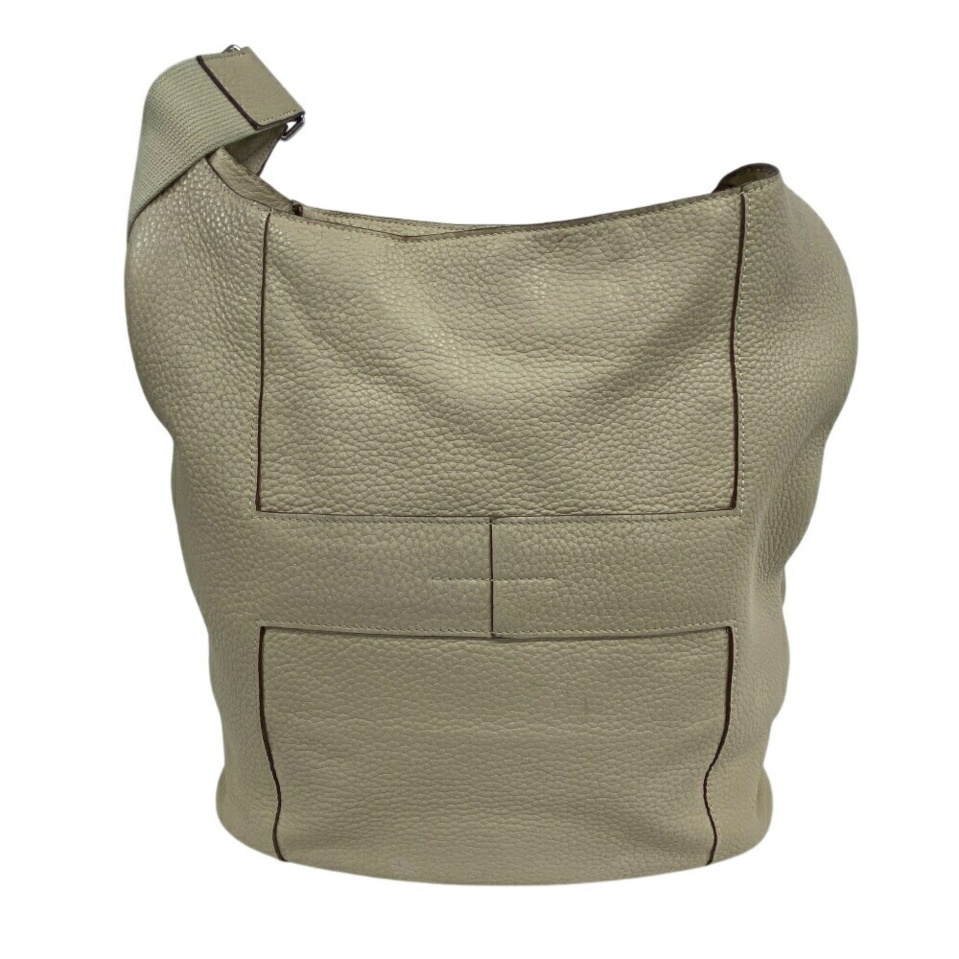 Hermès Goodnews, Beige, Leather, shoulder