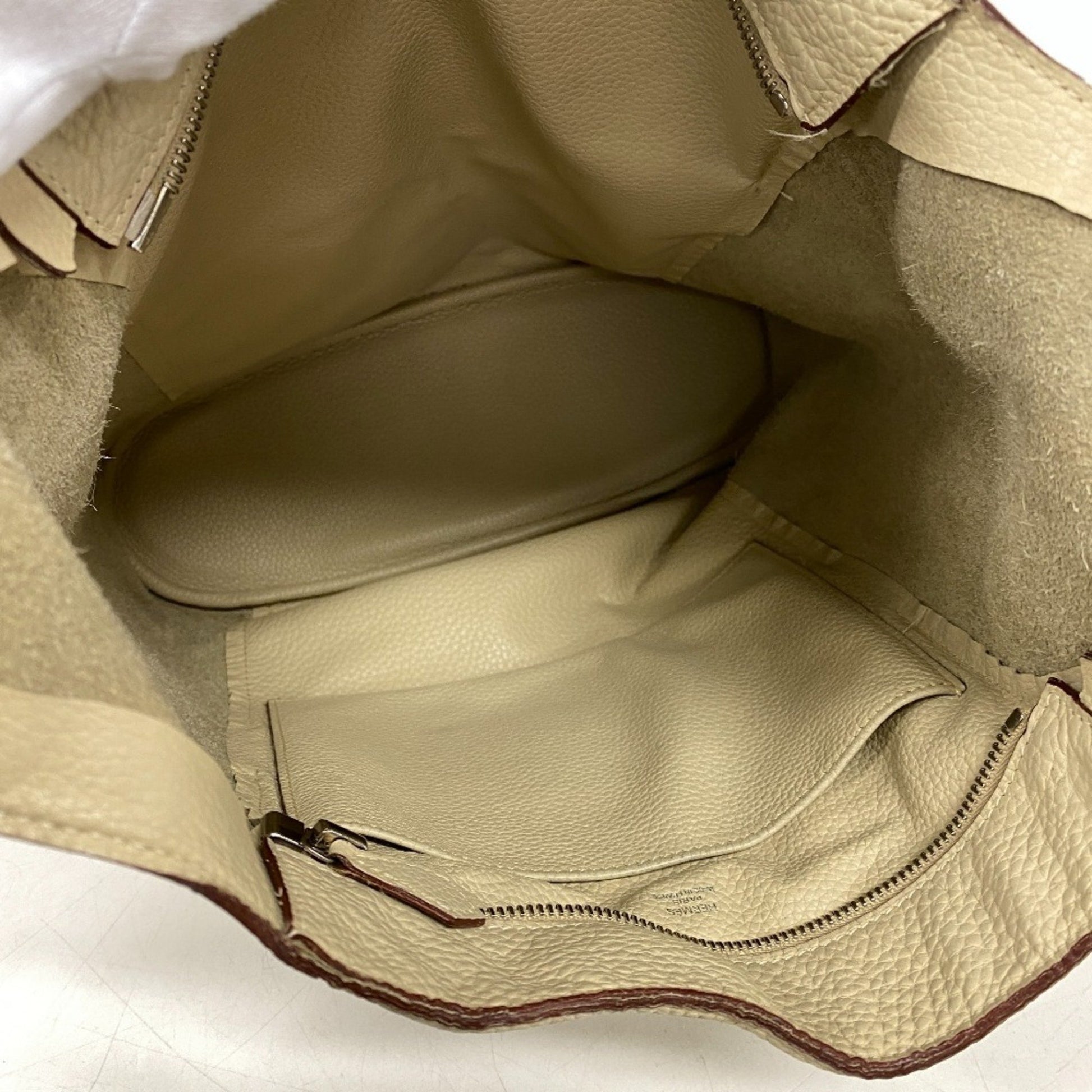 Hermès Goodnews, Beige, Leather, shoulder