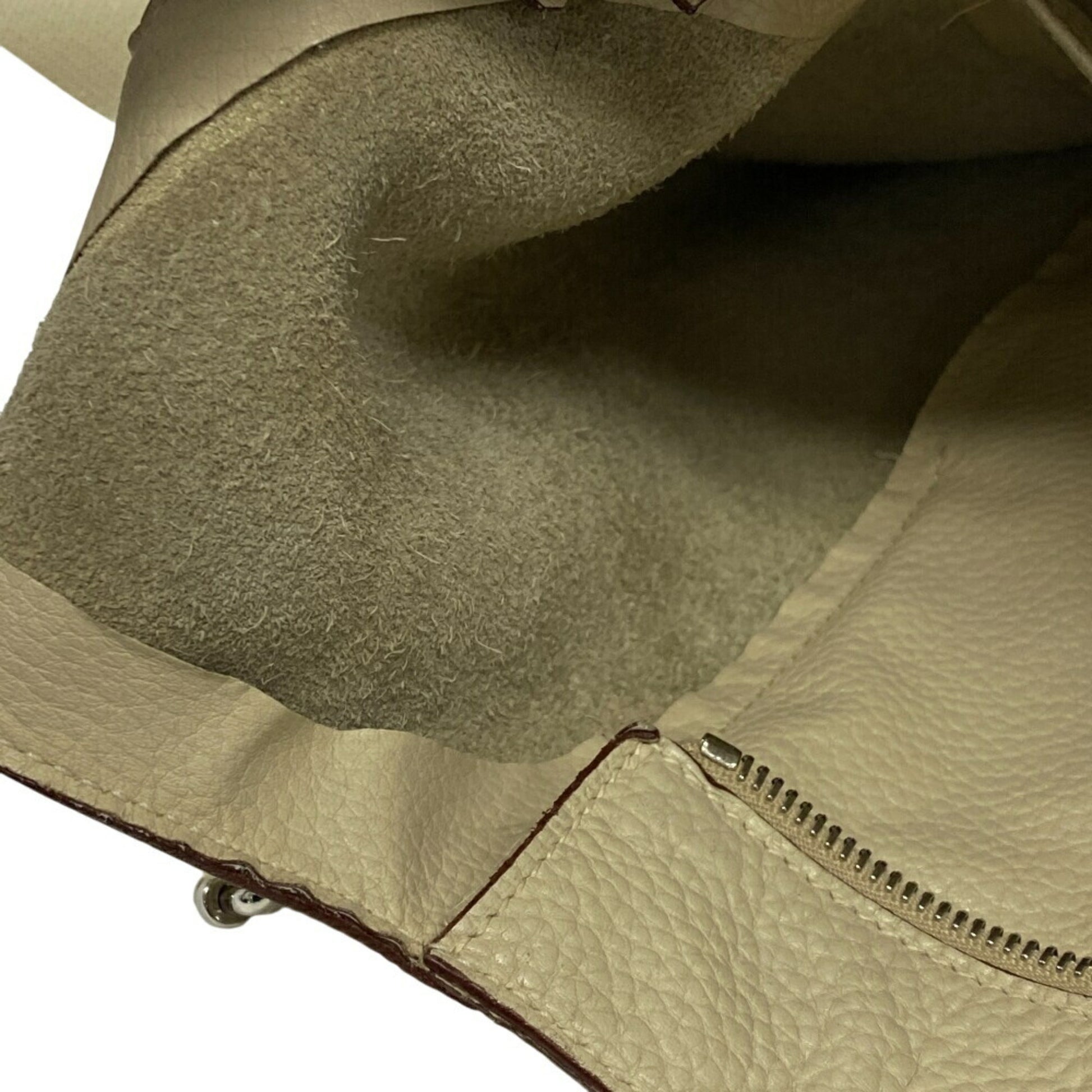 Hermès Goodnews, Beige, Leather, shoulder
