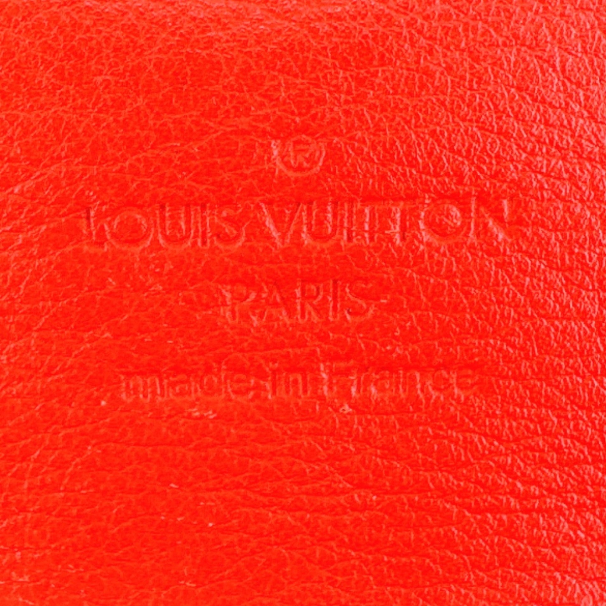 Louis Vuitton Mahina, Red, Leather, wallet