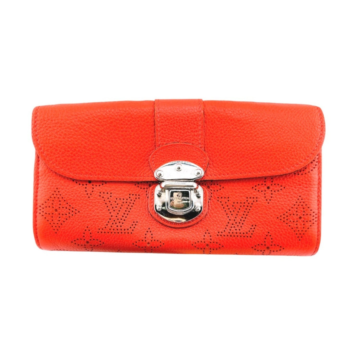 Louis Vuitton Mahina, Red, Leather, wallet